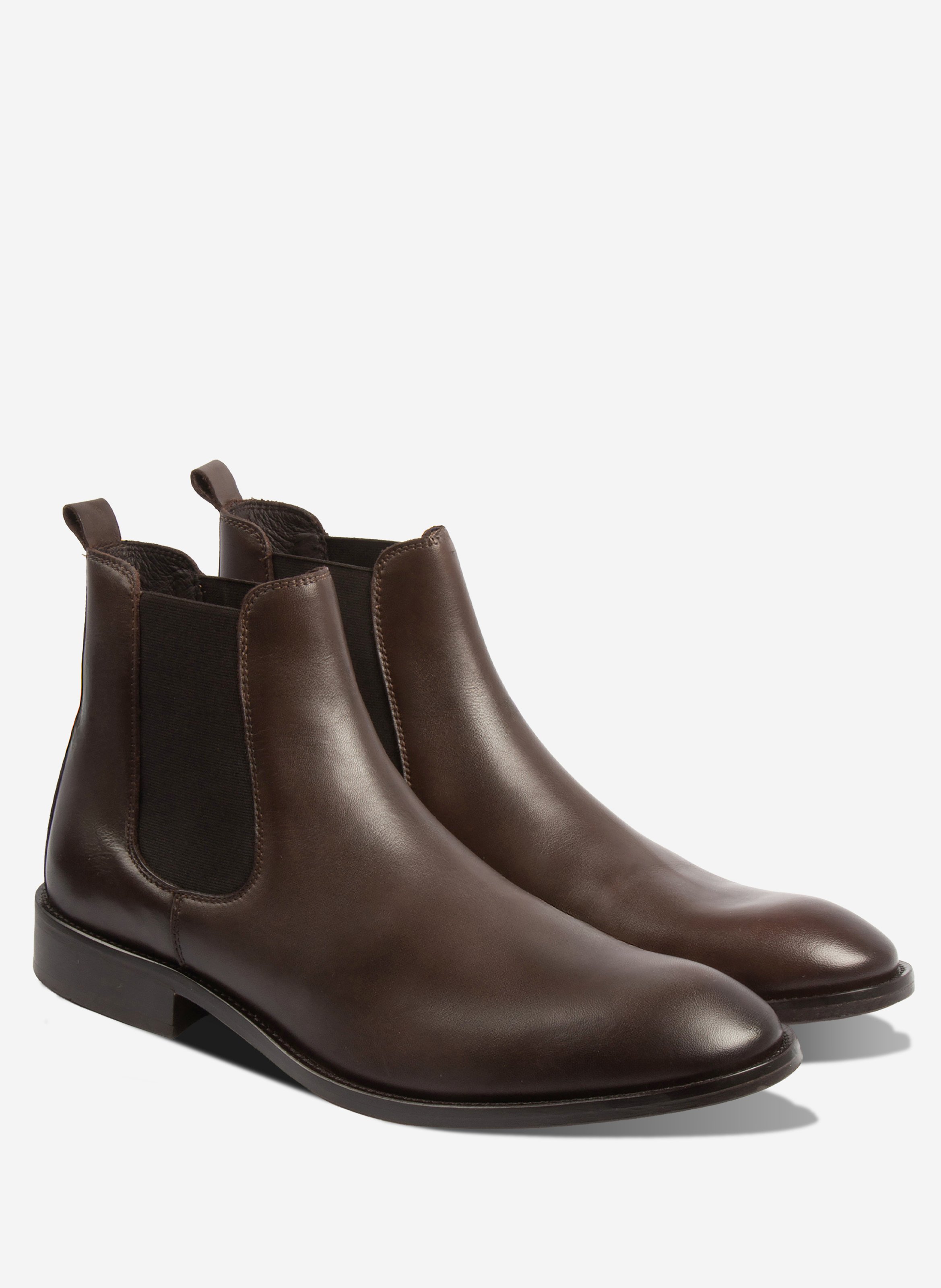Chelsea boots martin cuir cognac JULES & JENN Marron