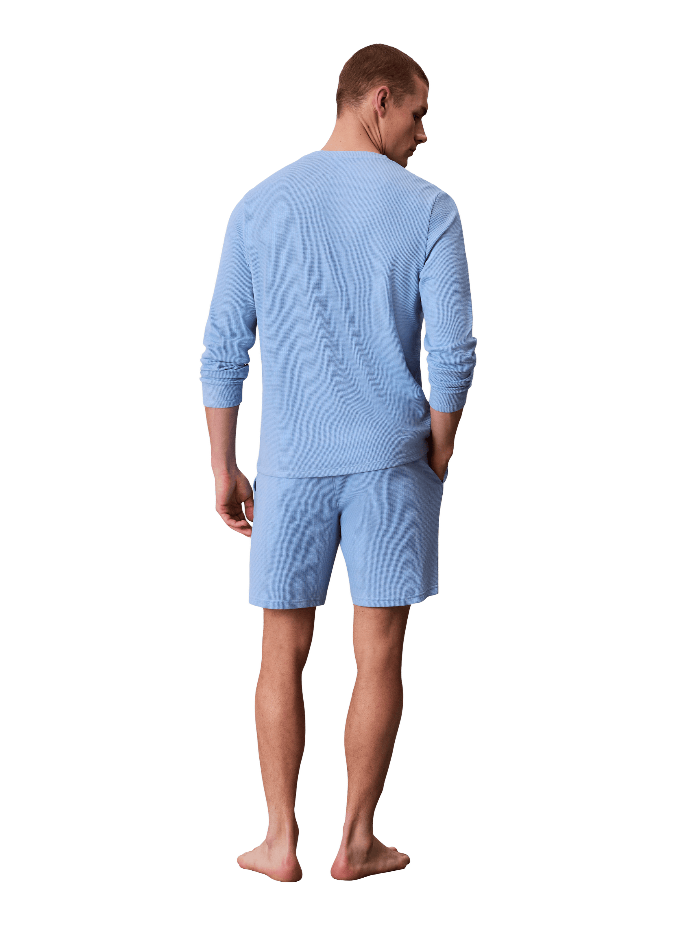 Bas de pyjama en maille de gaufrée CALVIN KLEIN Bleu