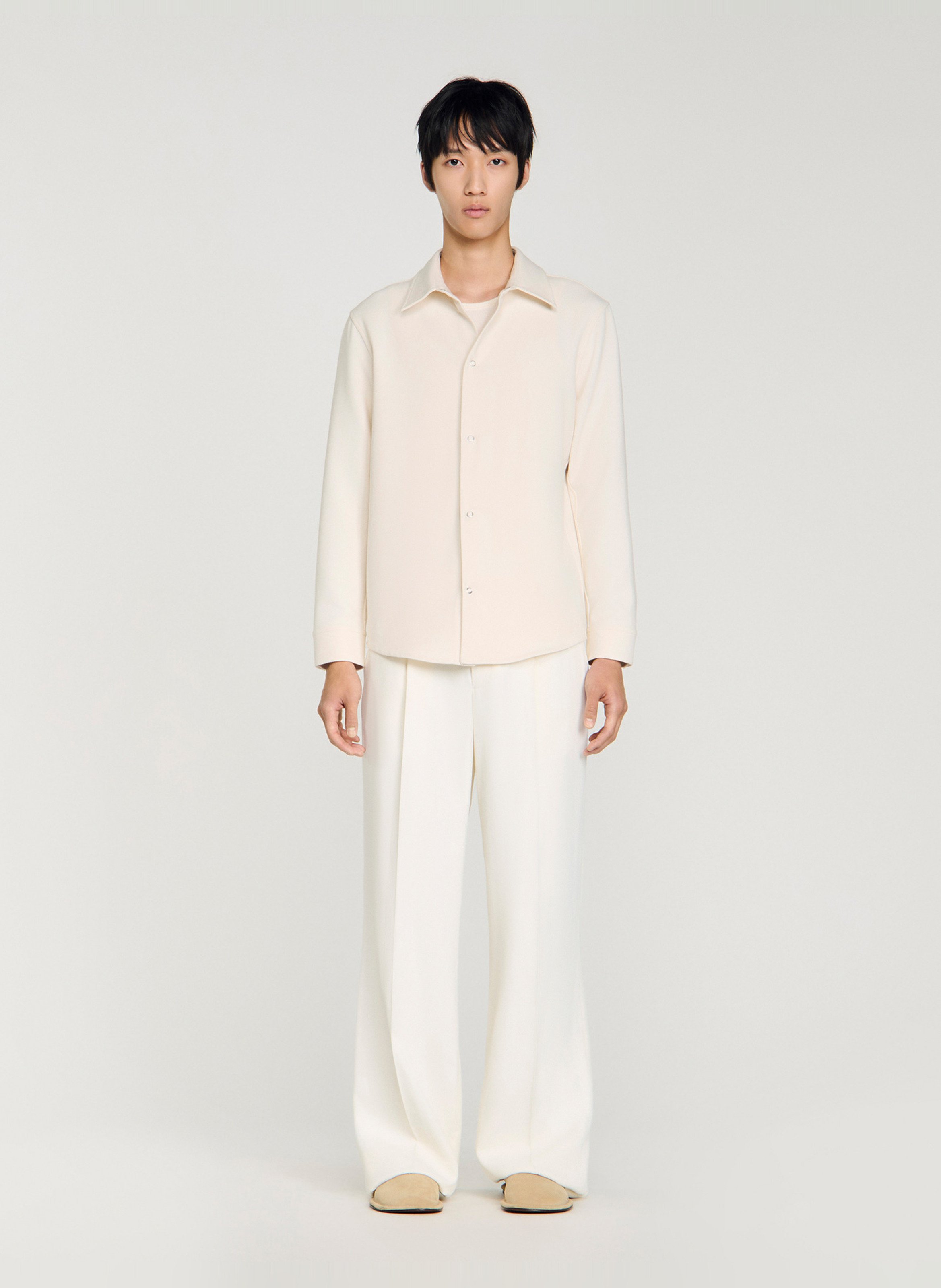 Chemise droite à col classique SANDRO Beige