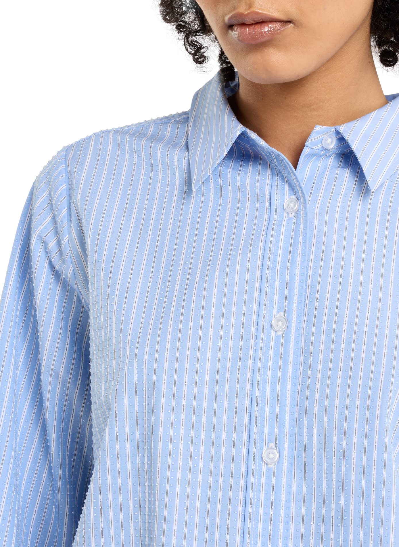 Striped shirt with rhinestones by Aurel SAISON 1865 Blue