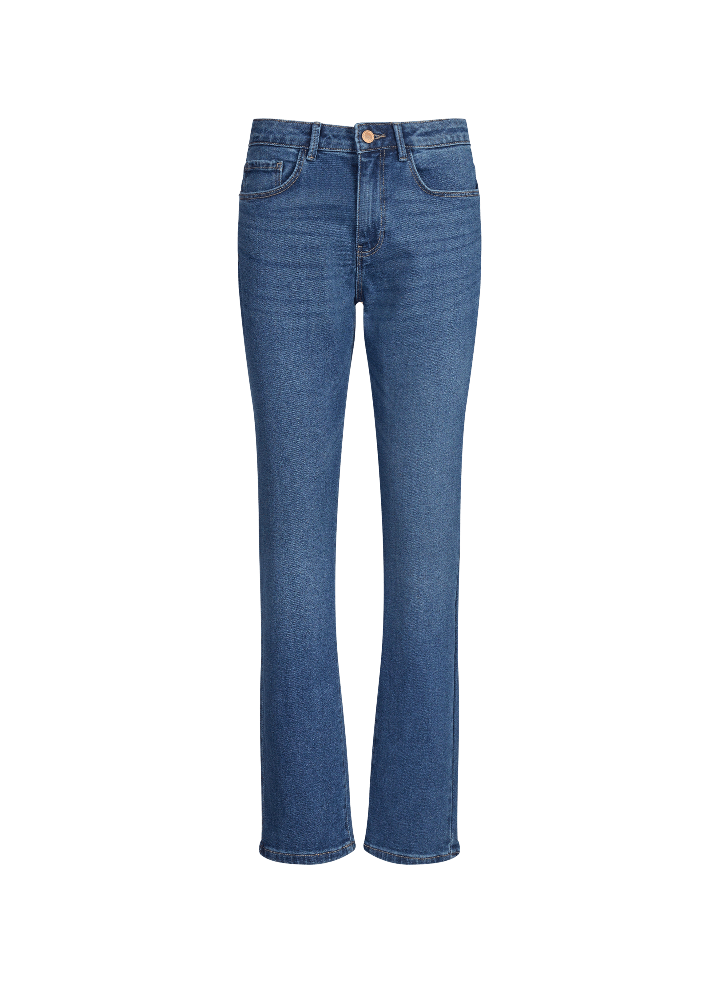 Jeans droit Vialice en coton mélangé VILA Bleu