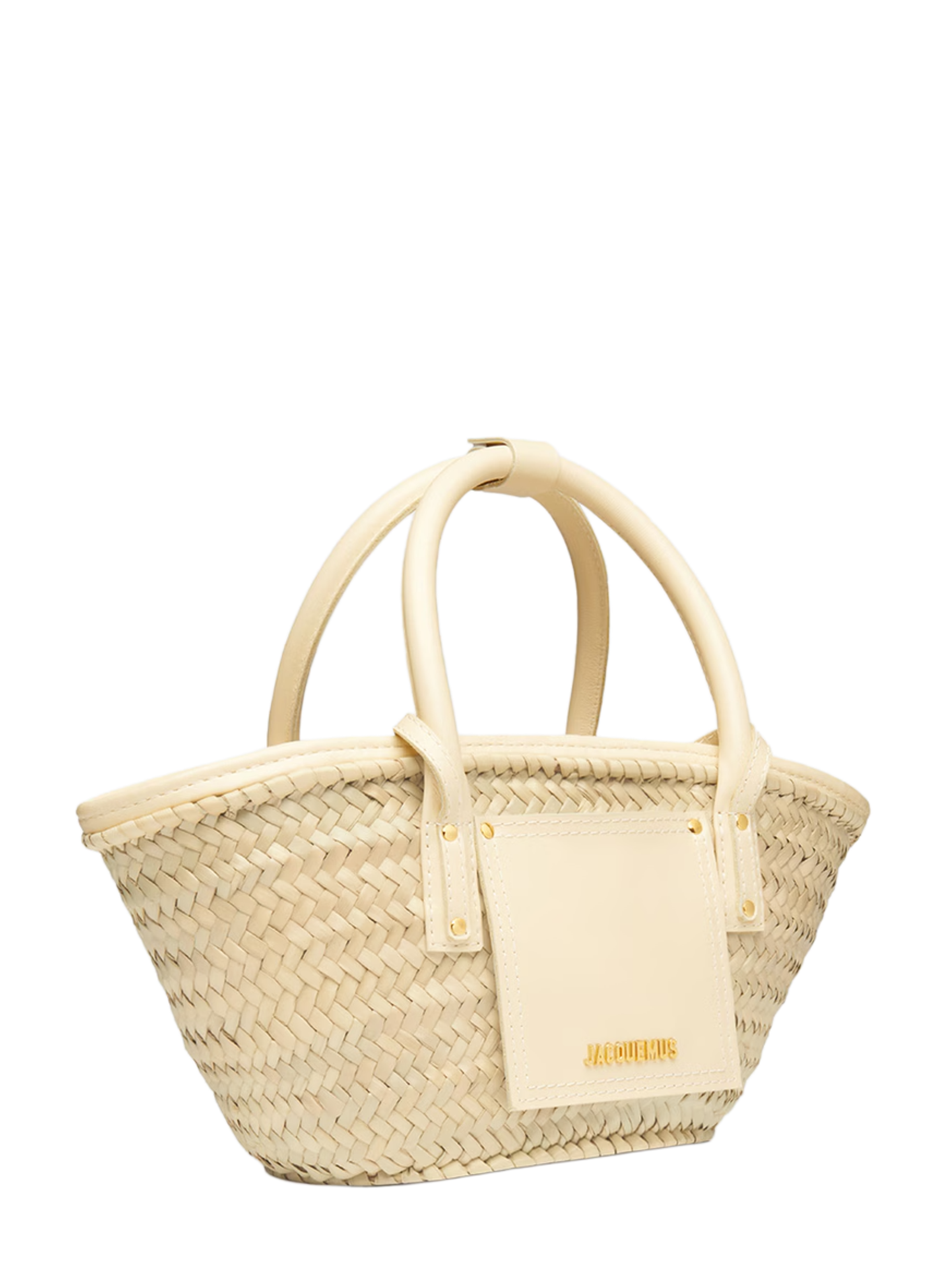 The little Soli basket in leather and palm leaf JACQUEMUS Multicolour