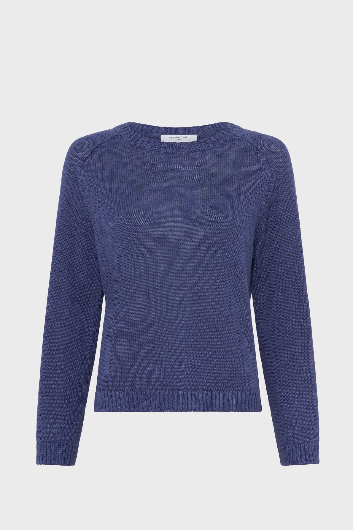 Pull col rond en lin - lauranna GERARD DAREL Bleu