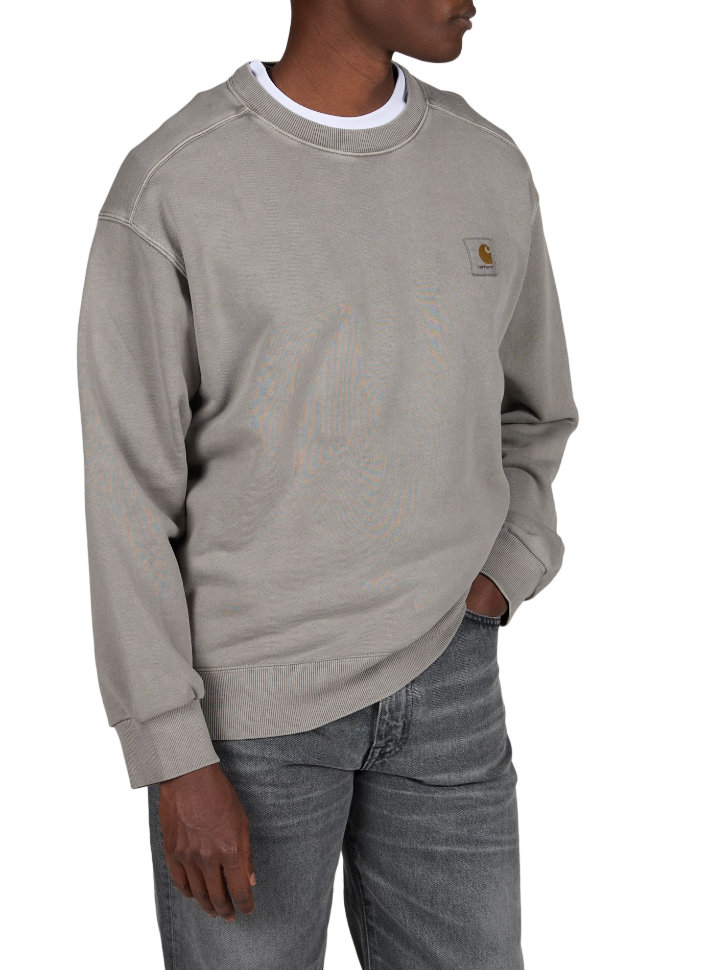 Sweatshirt Nelson col rond en coton CARHARTT WIP Gris