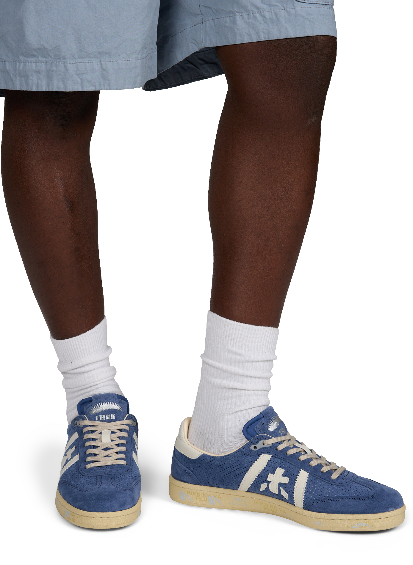 Perforated and Suede Bonnie Sneakers PREMIATA Blue