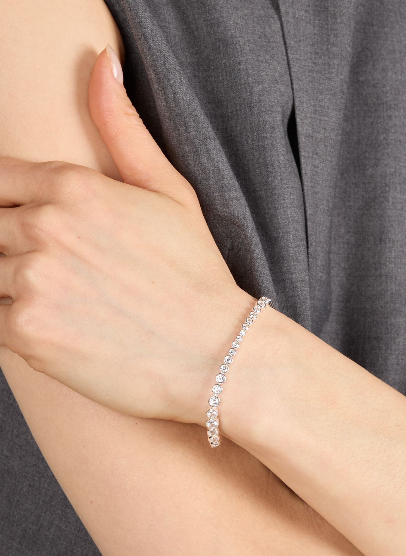 Bracelet Oda with stones RAGBAG Silver