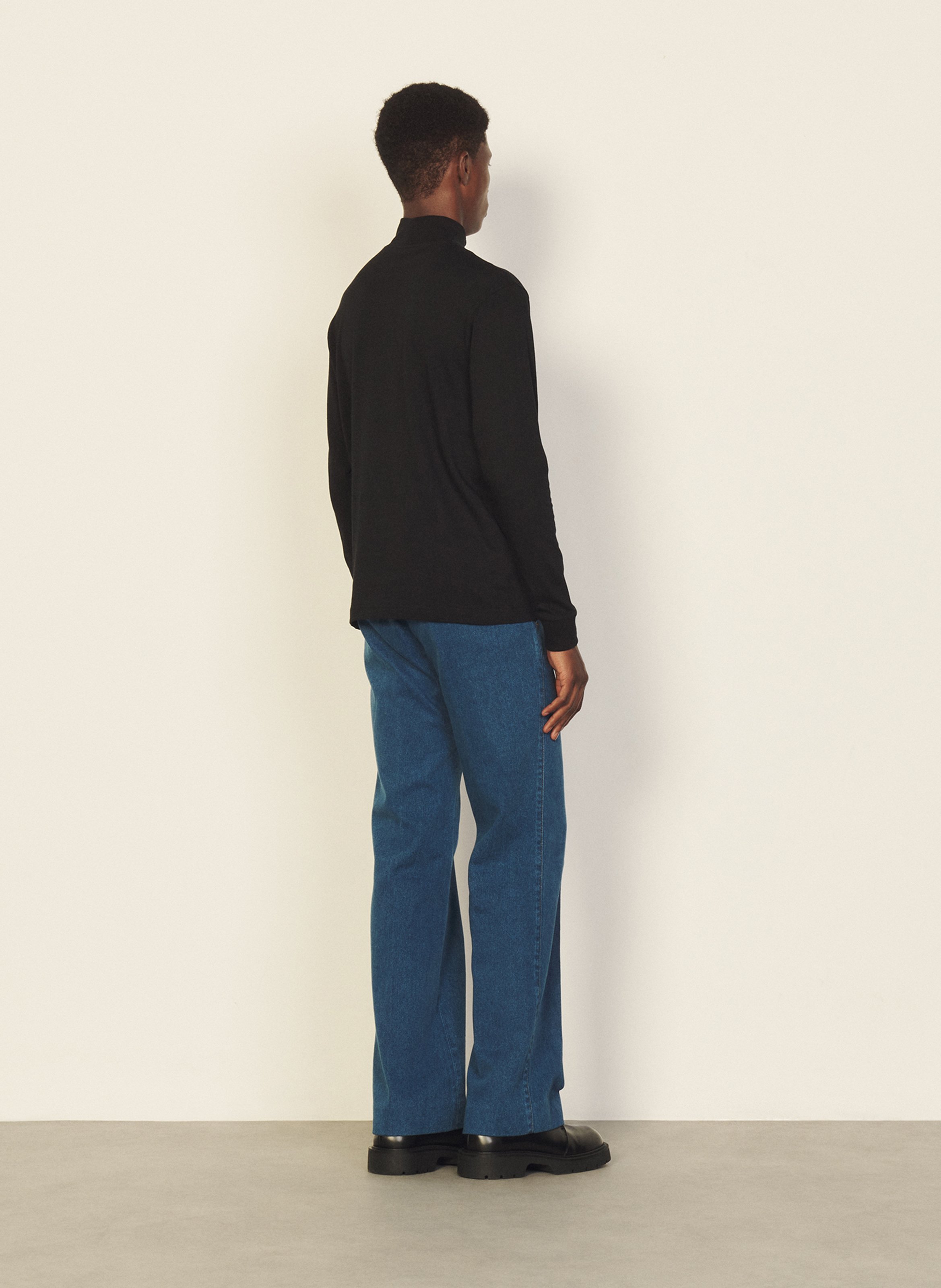 Col roulé regular-fit en laine SANDRO Noir