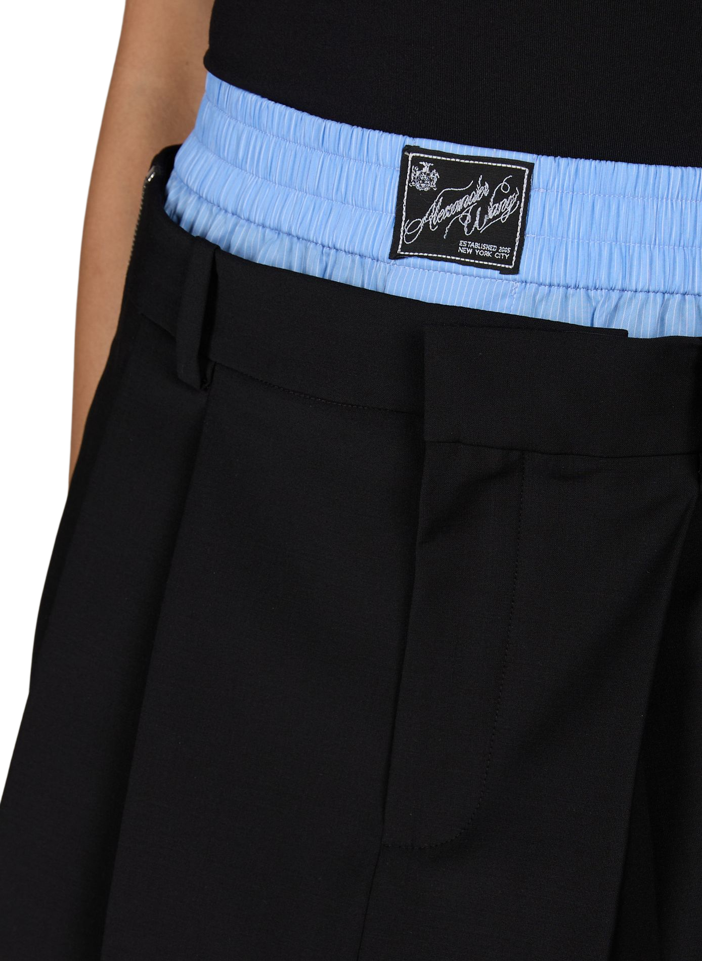 Skirt-short with layering in mixed wool ALEXANDER WANG Multicolour