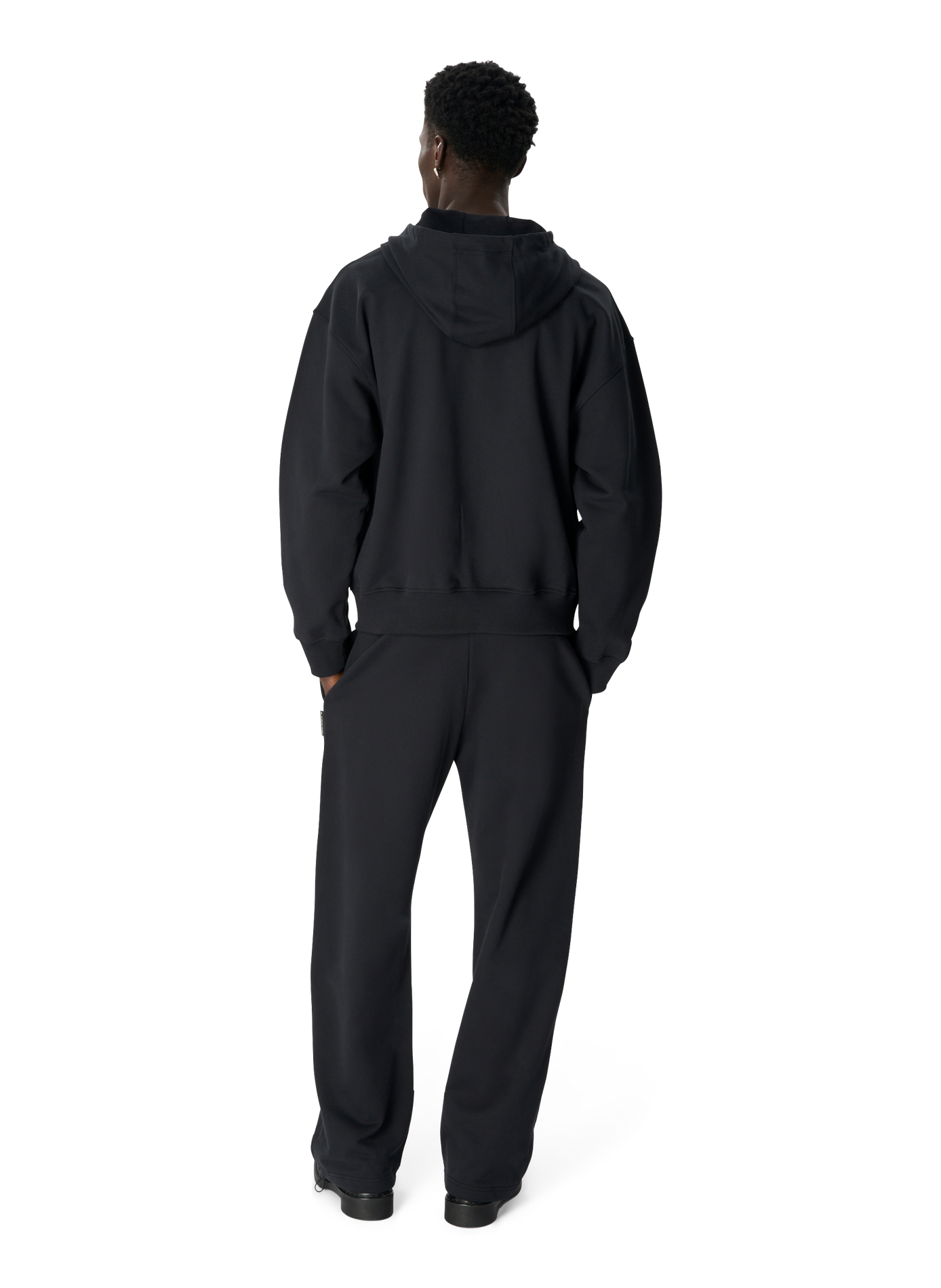Hoodie en molleton logo moon MARINE SERRE Noir