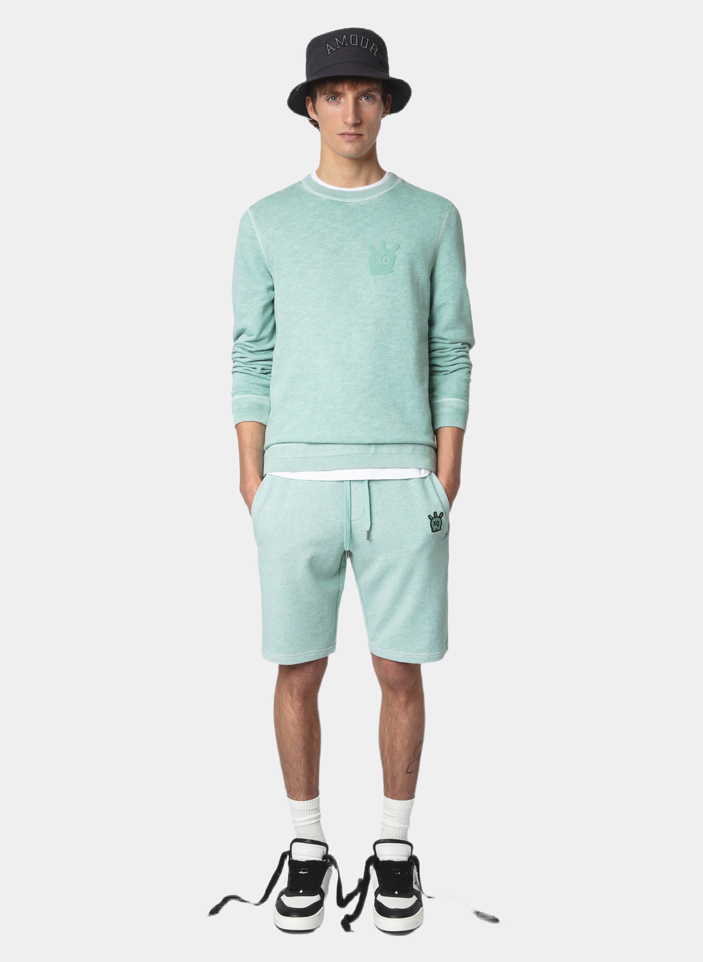 Sweatshirt col rond molletonné en coton stony ZADIG&VOLTAIRE Bleu