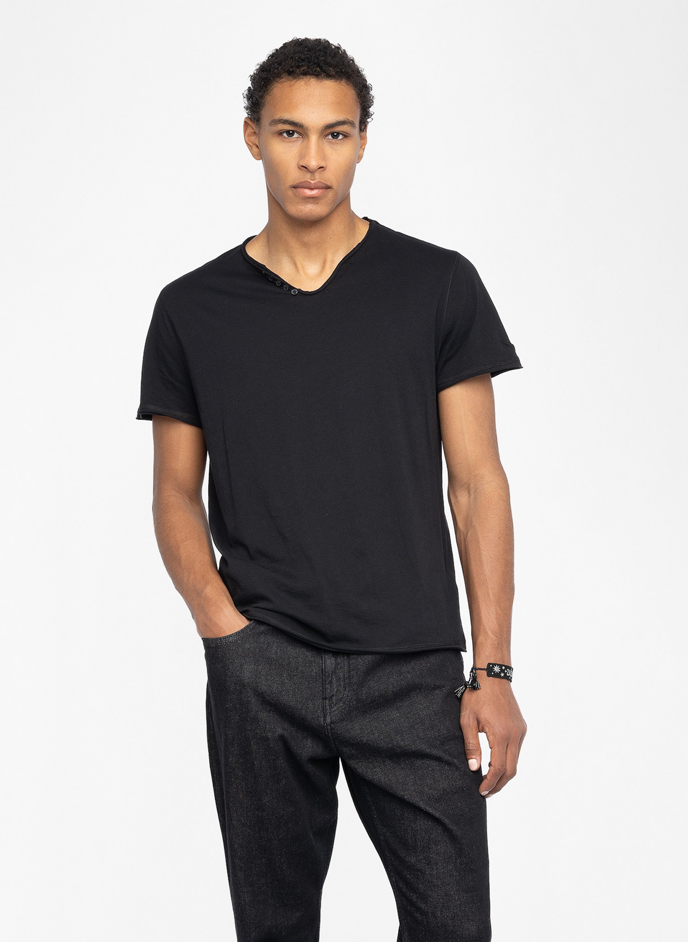 Tee-shirt droit en coton monastir ZADIG&VOLTAIRE Black