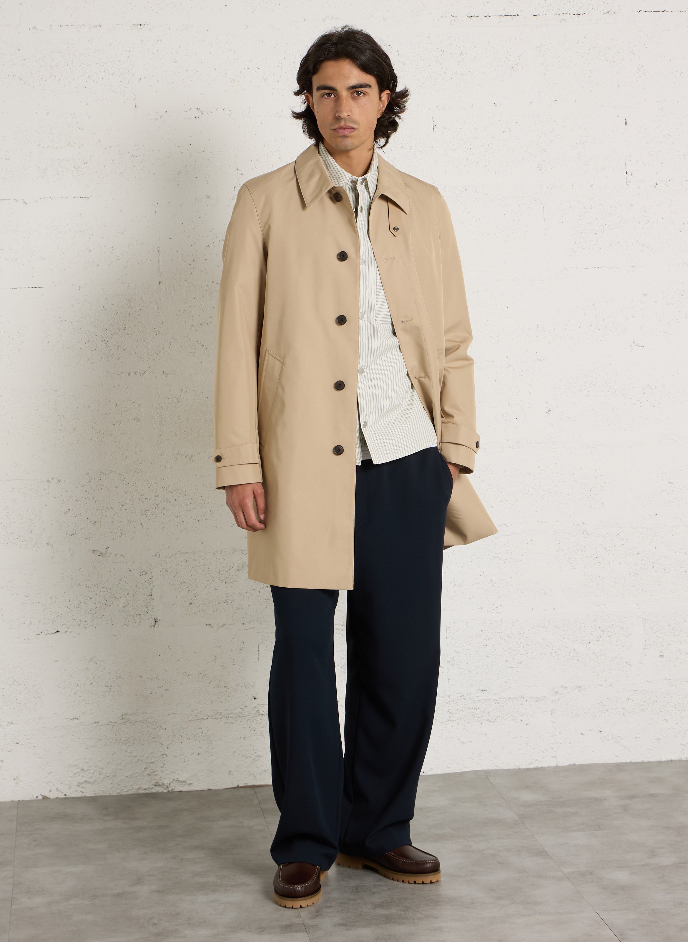 Trench droit en coton mélangé IKKS Beige