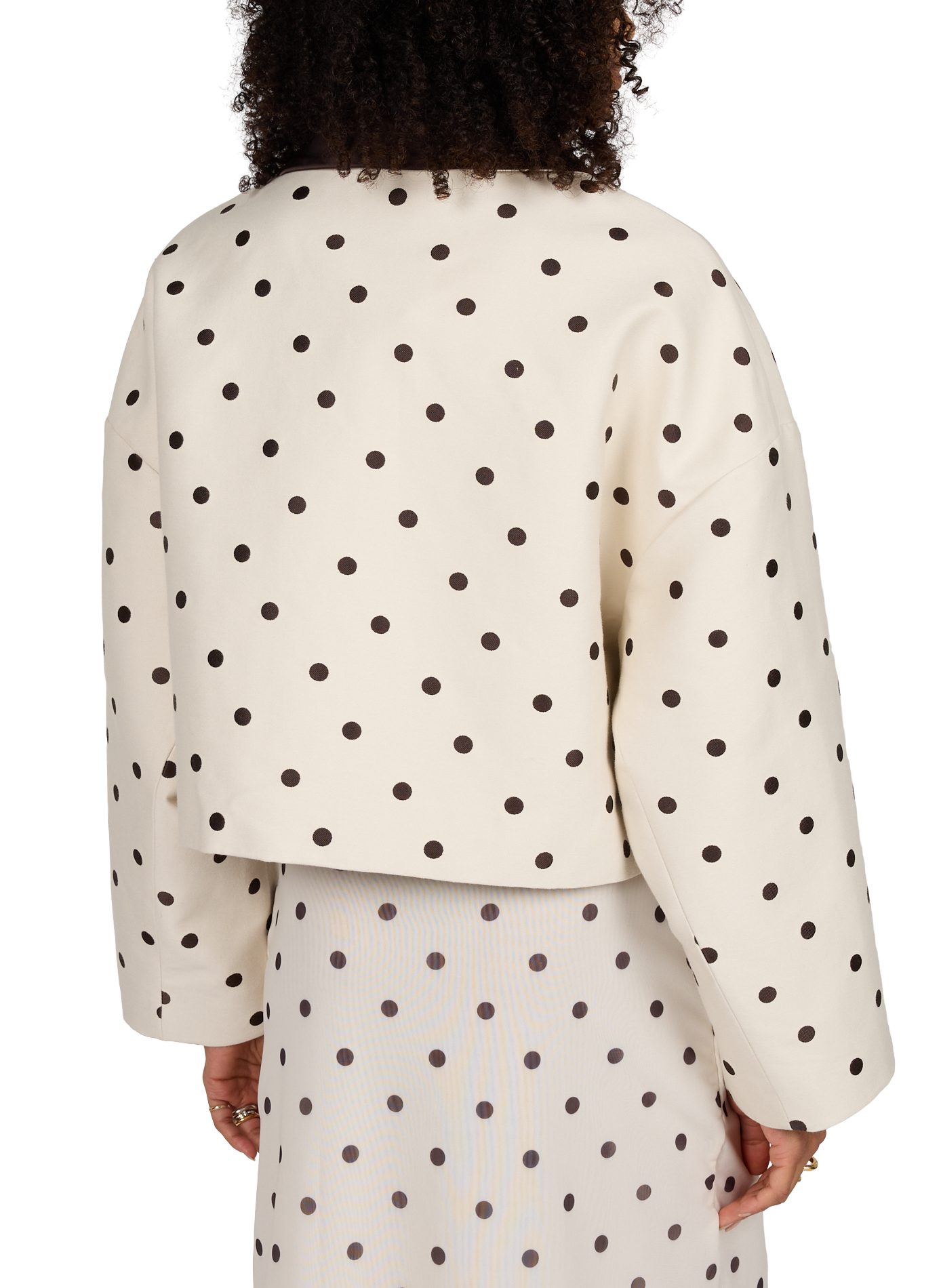 Veste ample courte à pois BAUM UND PFERDGARTEN Beige