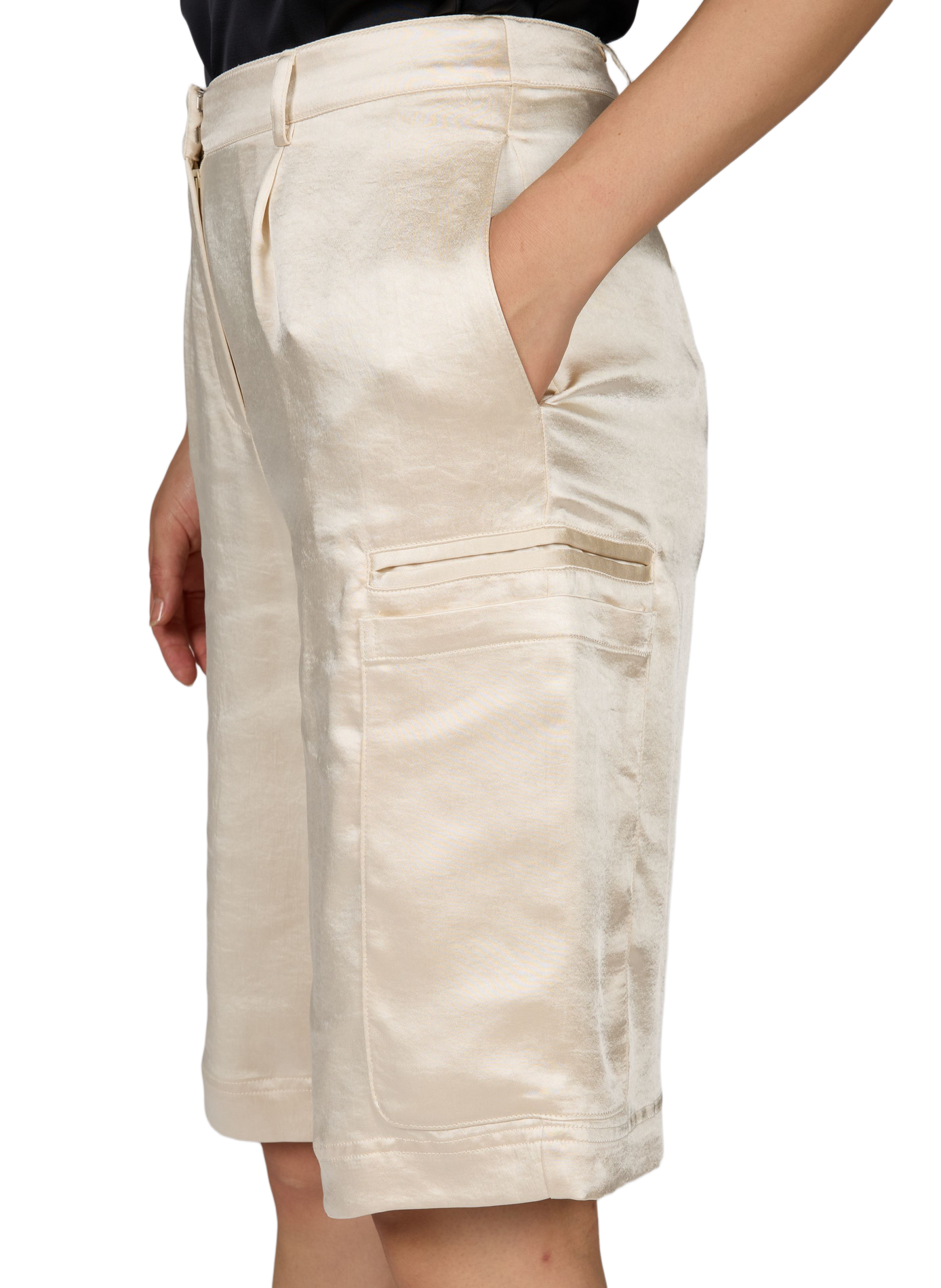 Satin short ample TOPSHOP Beige