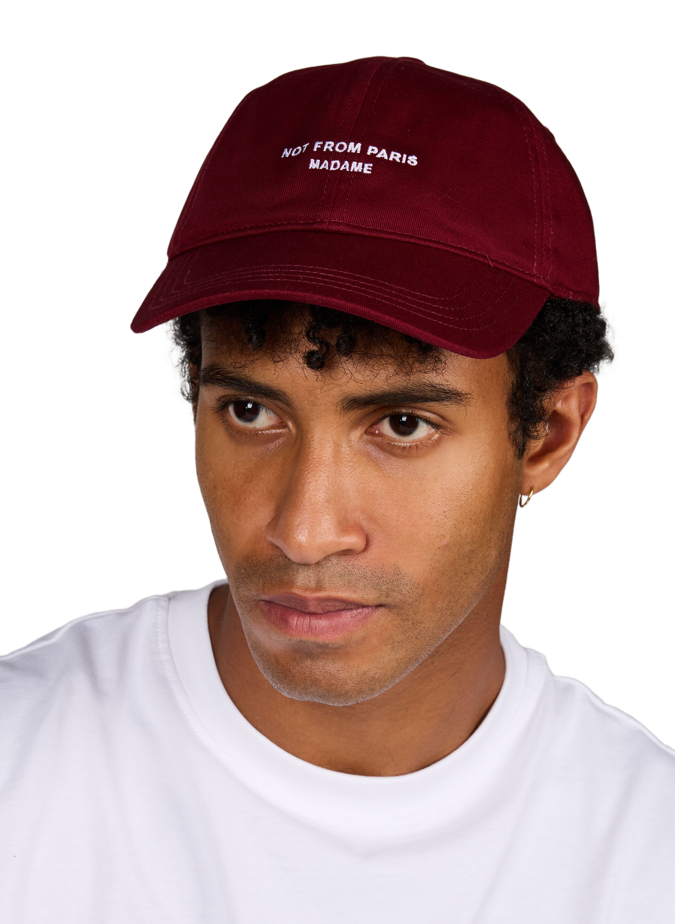 Casquette à logo brodé en coton DROLE DE MONSIEUR Rouge