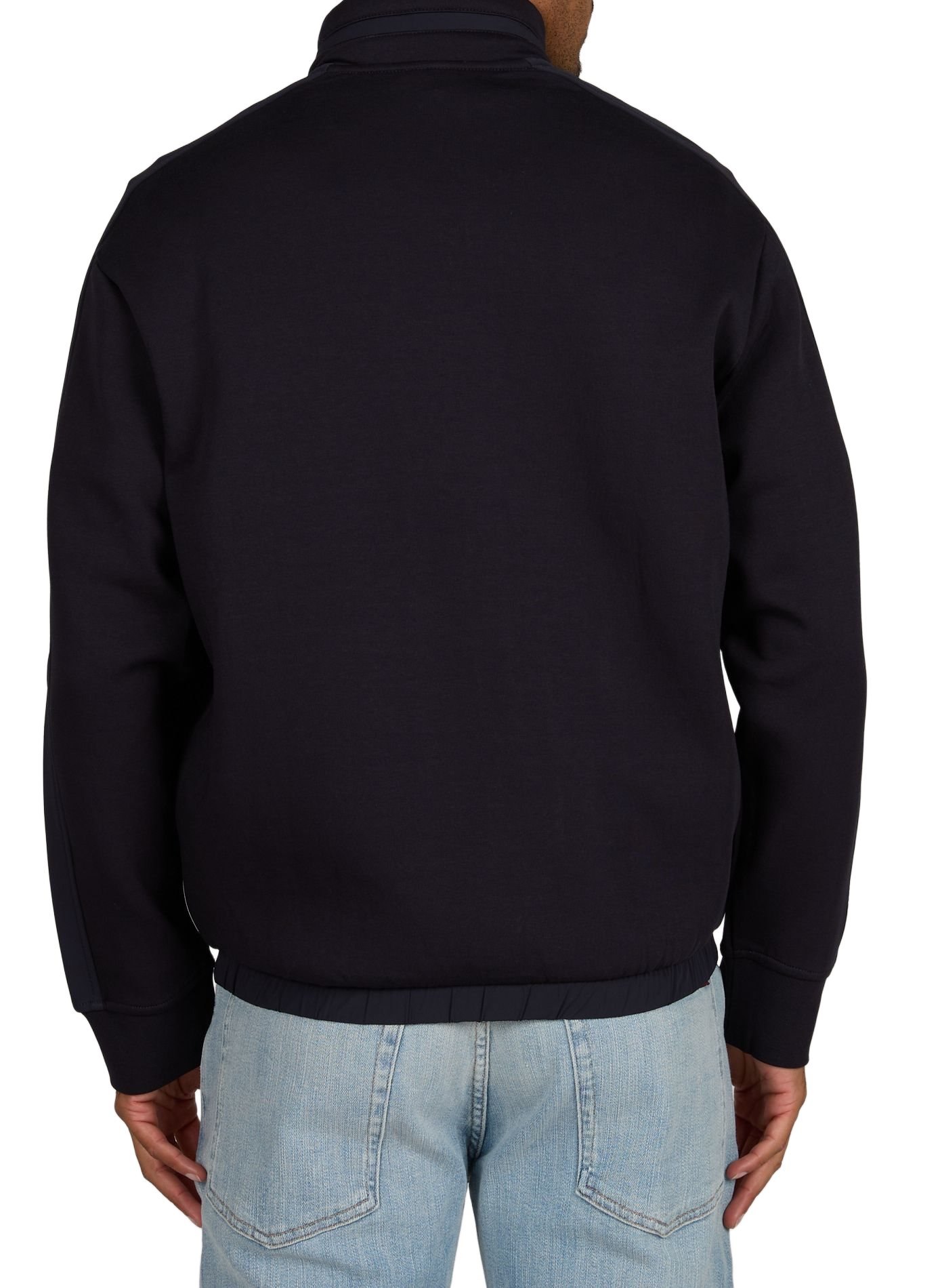 Straight cotton-blend jacket ARMANI EXCHANGE Blue