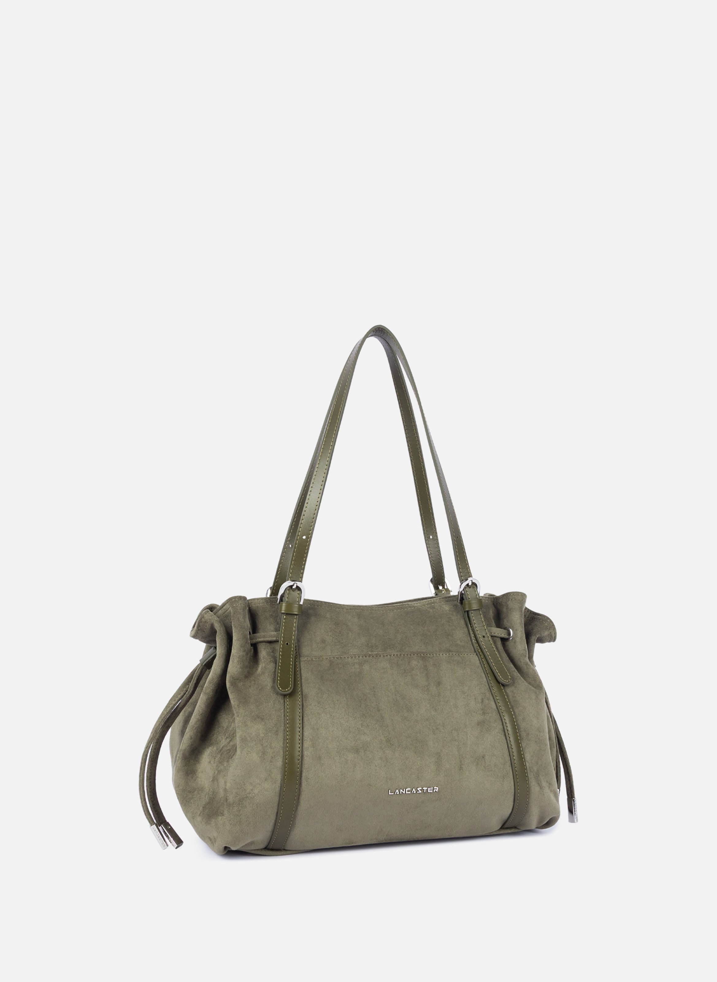 Grand sac cabas épaule - velvet emma | Kaki LANCASTER Femme