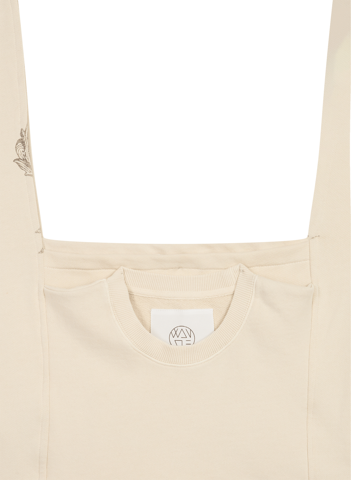 Bedruckter Baumwoll-Pullover WANSIE Beige