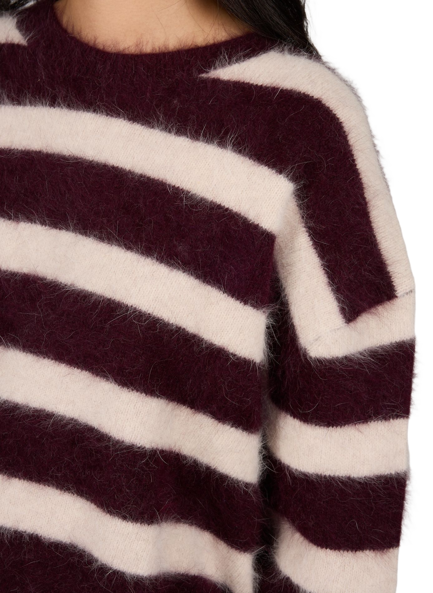 Gestreifter Pullover Datus aus gemischtem Angora. BELLEROSE Mehrfarbig