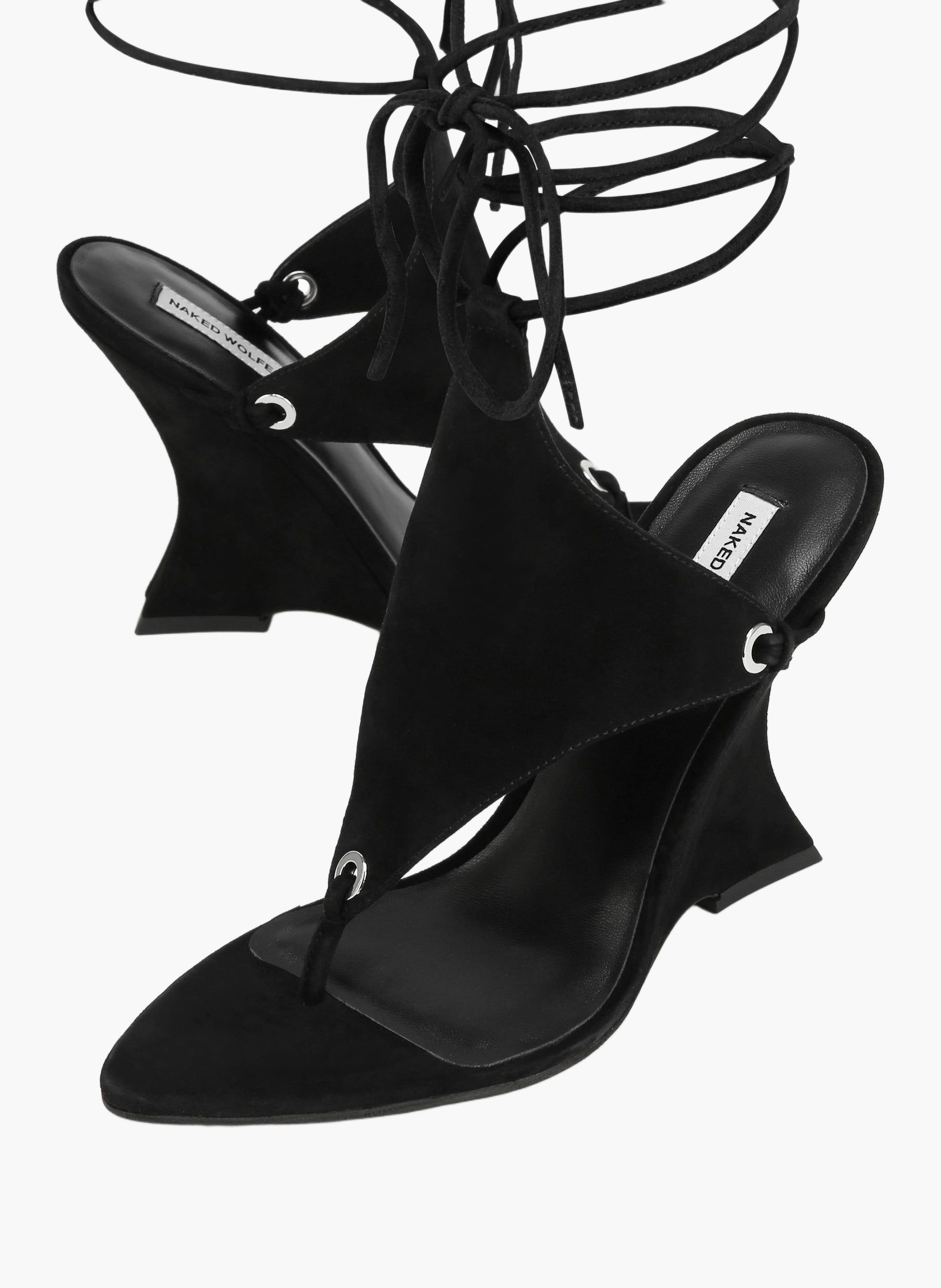 Rampage-High-Heels aus Wildleder NAKED WOLFE Schwarz