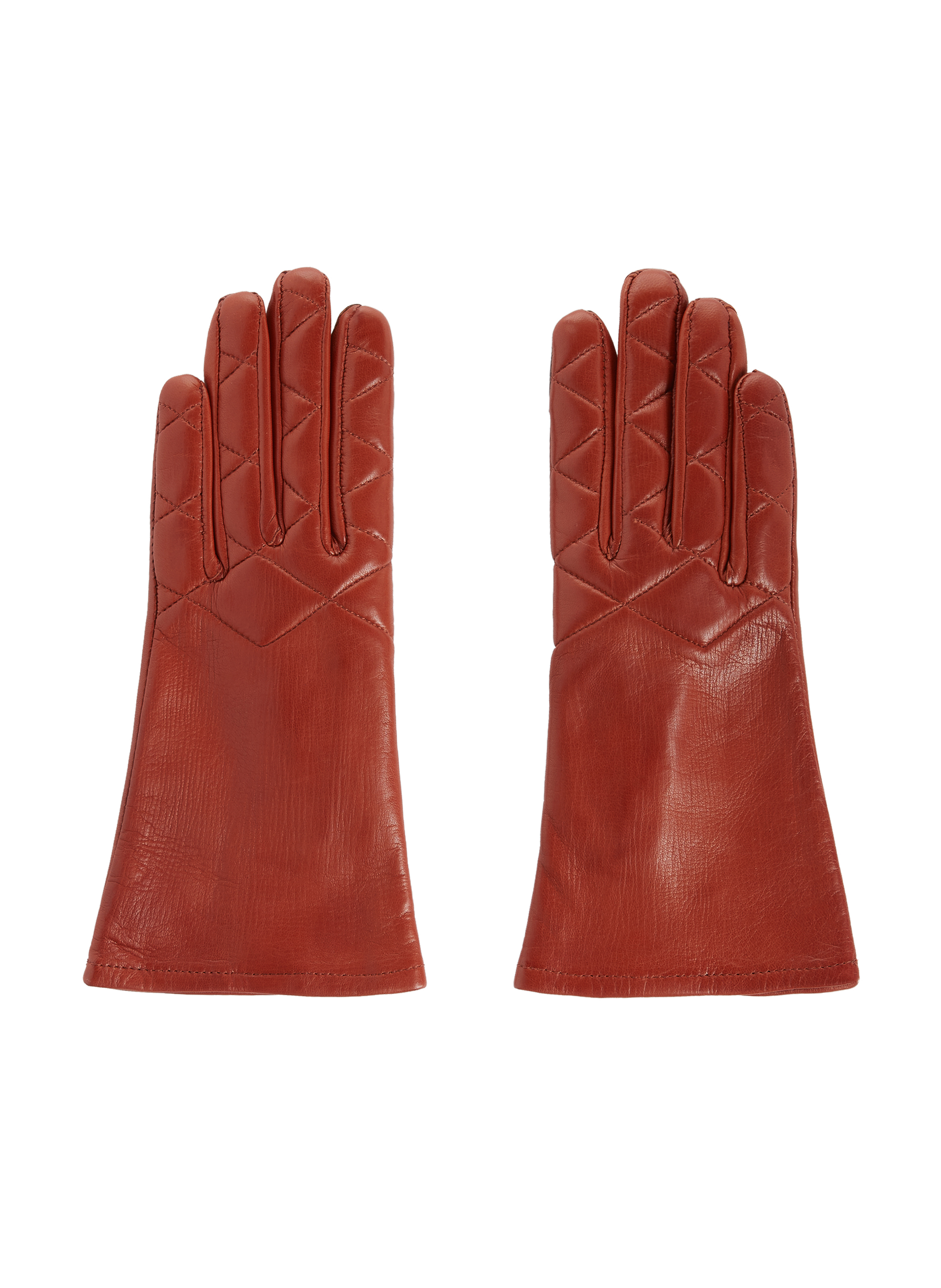 MAISON FABRE Happia leather gloves Red