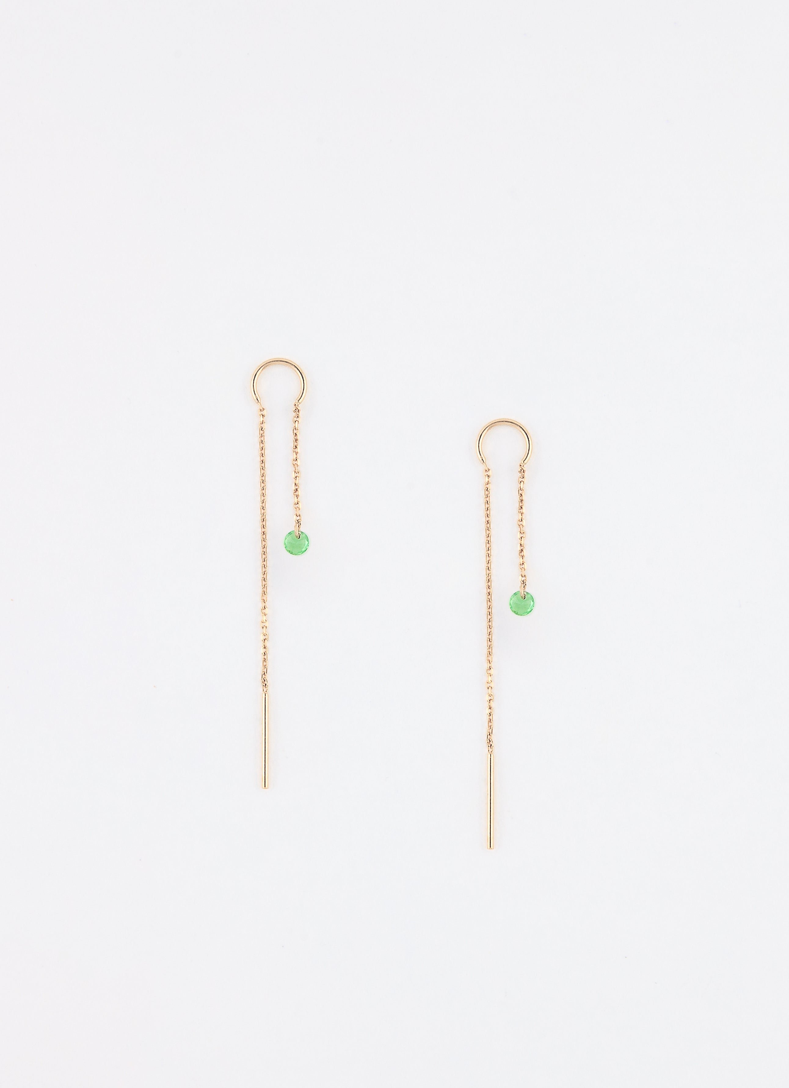Boucles d'oreille aqua lavande plaqué or ANNA SOTTILOTTA Vert