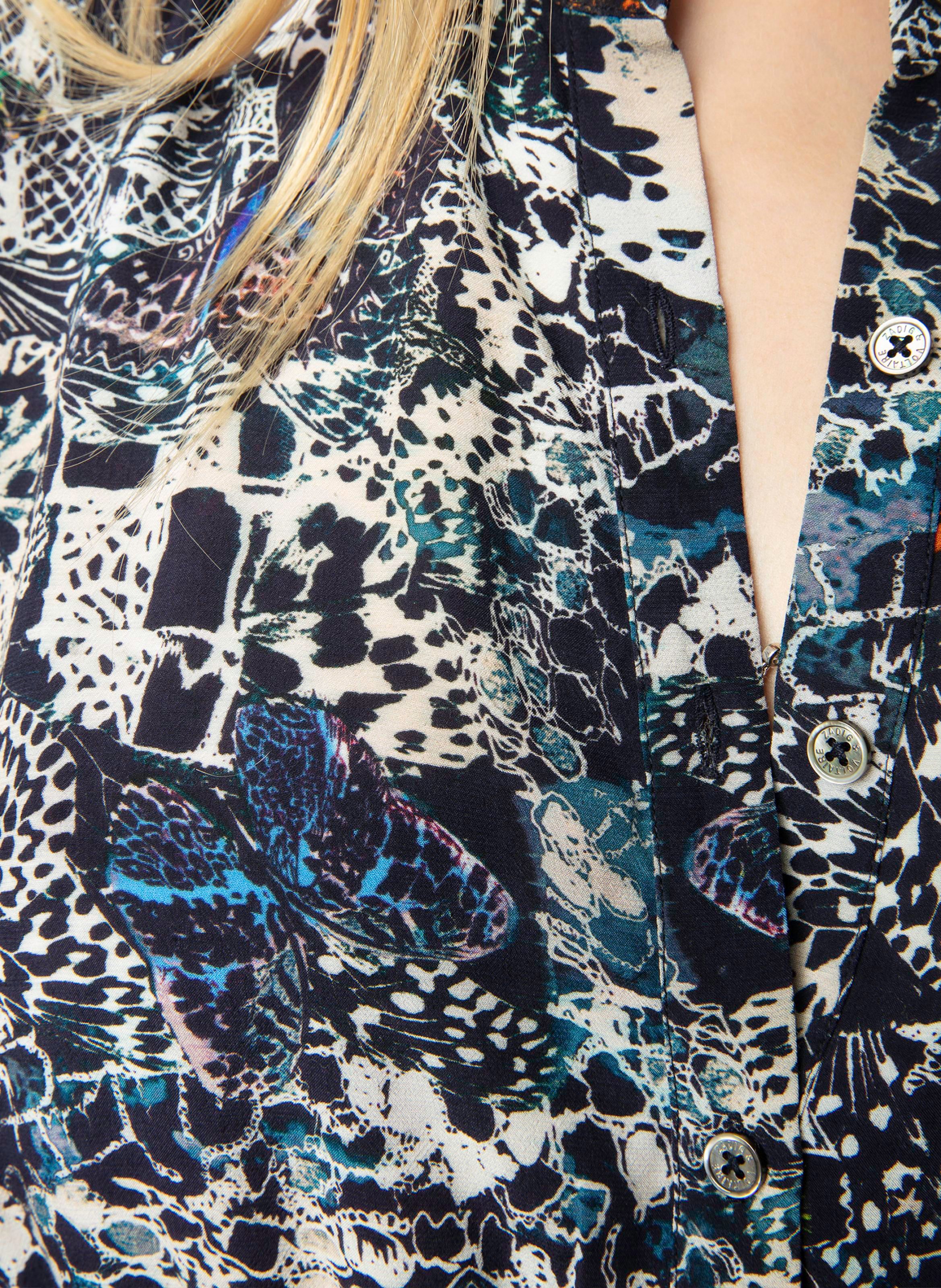Robe midi imprimée à manches courtes rimaz ZADIG&VOLTAIRE Bleu