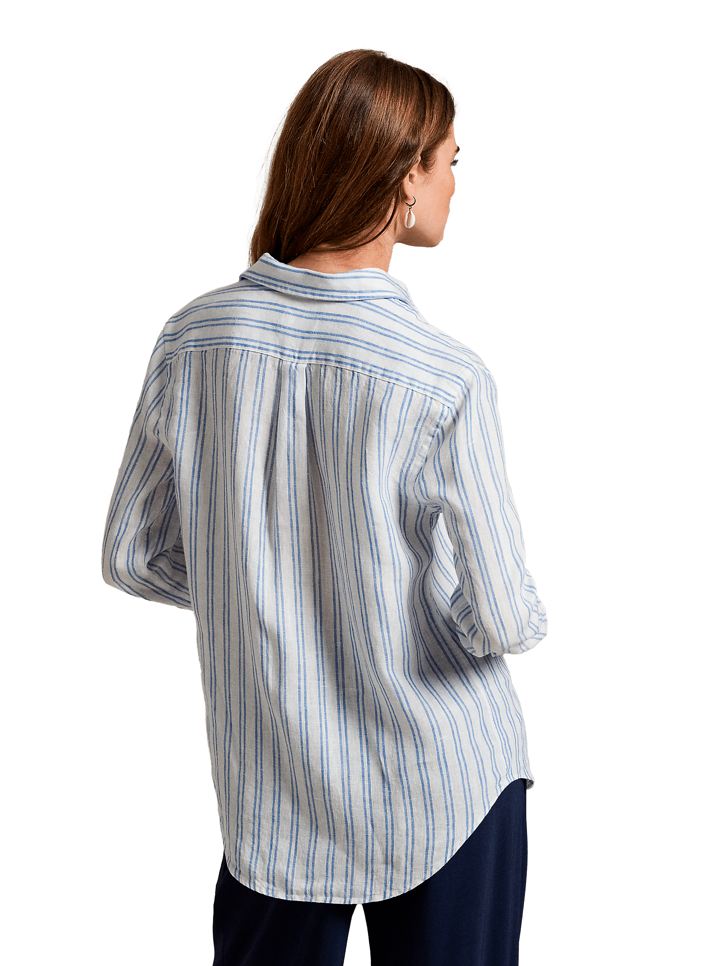 Striped linen shirt POLO RALPH LAUREN Blue