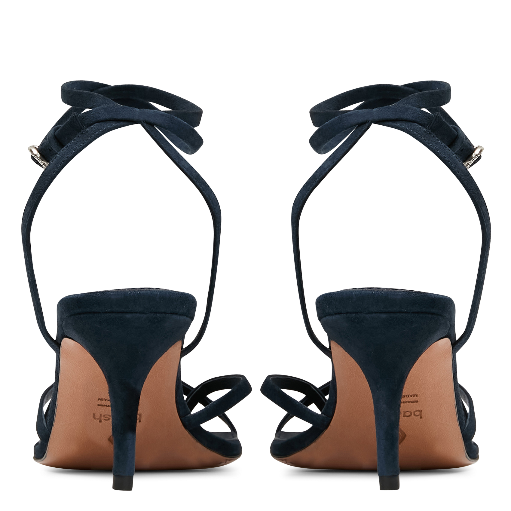 Sandales à talon en cuir velours cera BA&SH Bleu