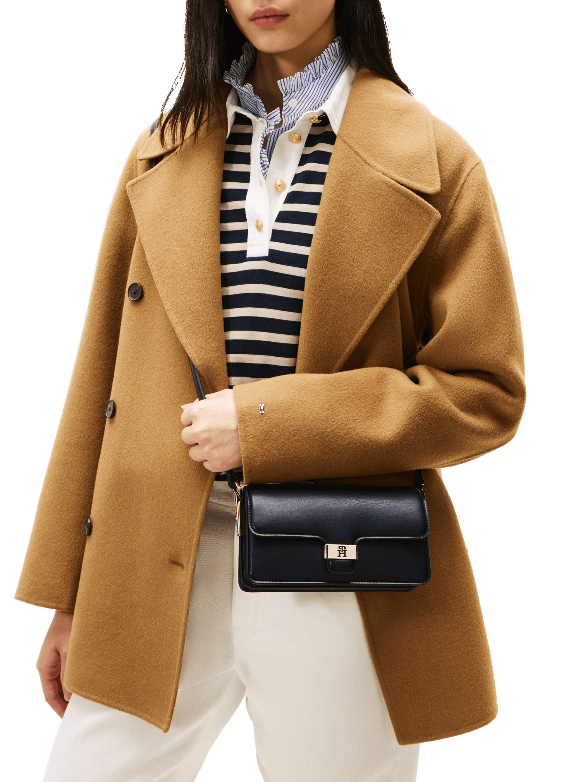 Heritage Flap Shoulder Bag TOMMY HILFIGER Black