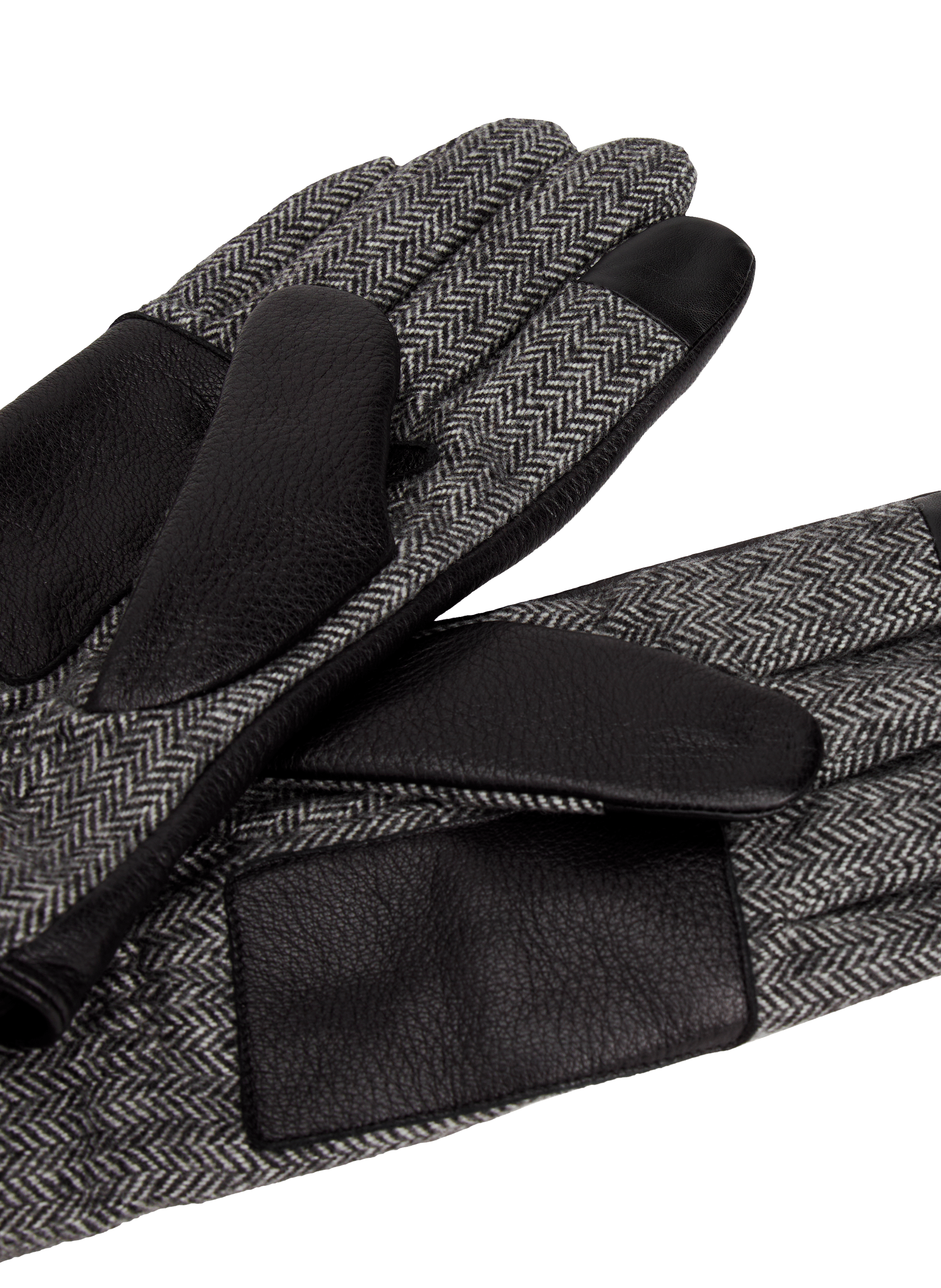 Mixed leather gloves TOMMY HILFIGER Grey