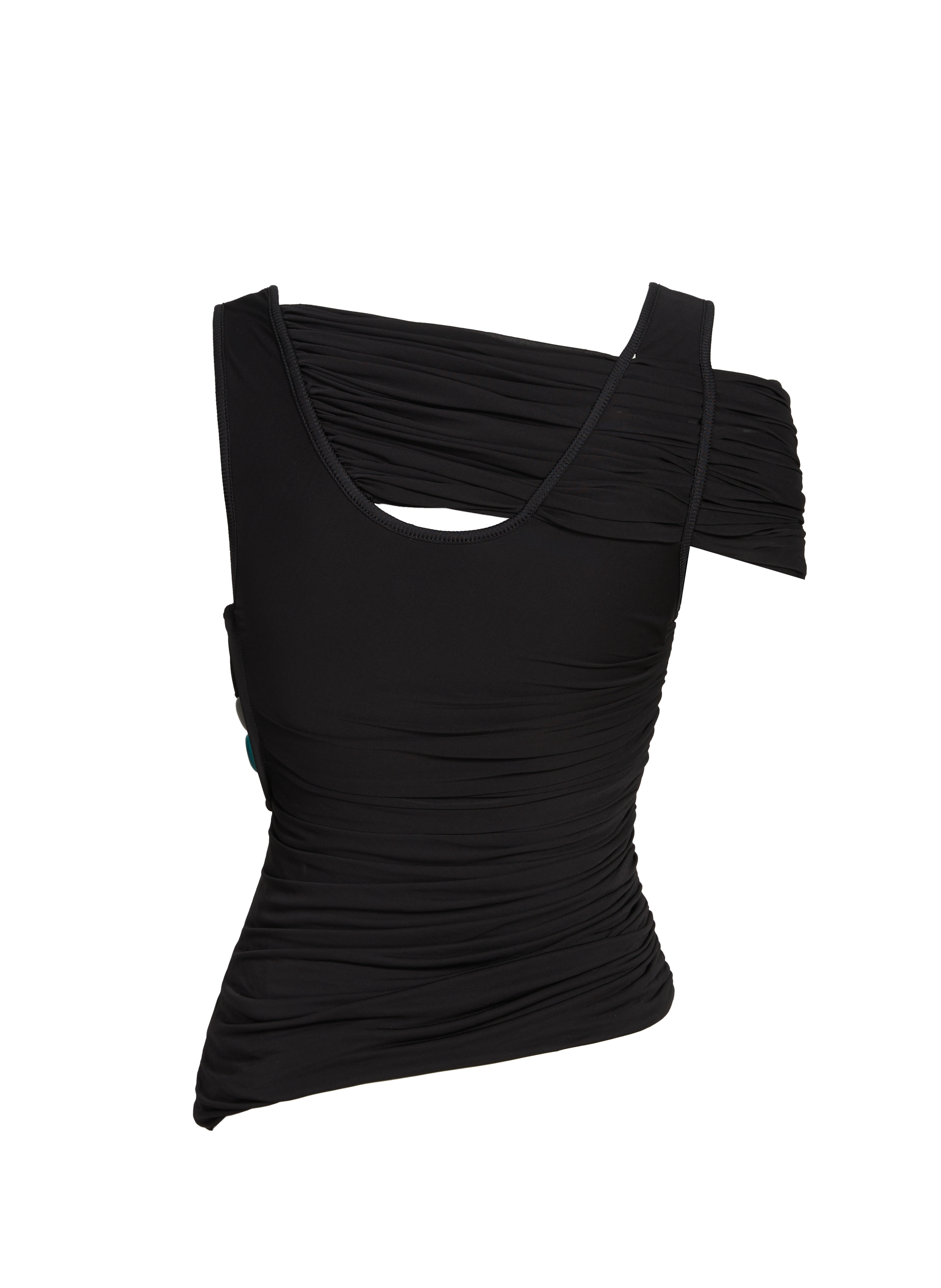 Top en jersey avec châle CHRISTOPHER ESBER Noir