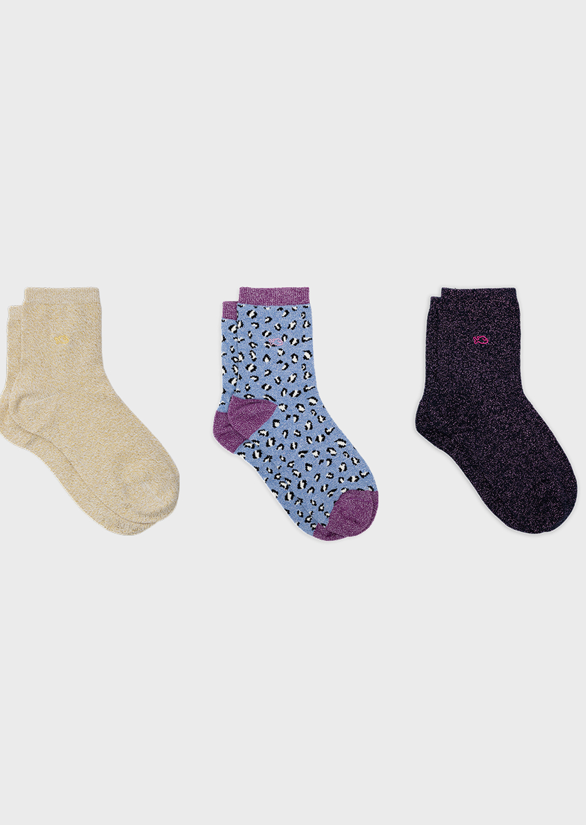 Coffret de 3 chaussettes femme BILLYBELT Bleu