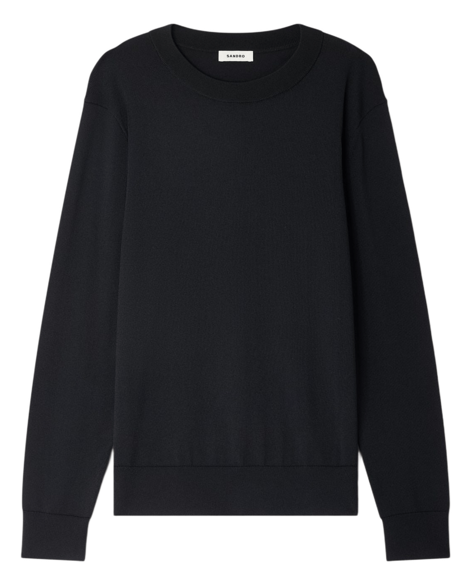 Sweat cintré à manches longues SANDRO Noir