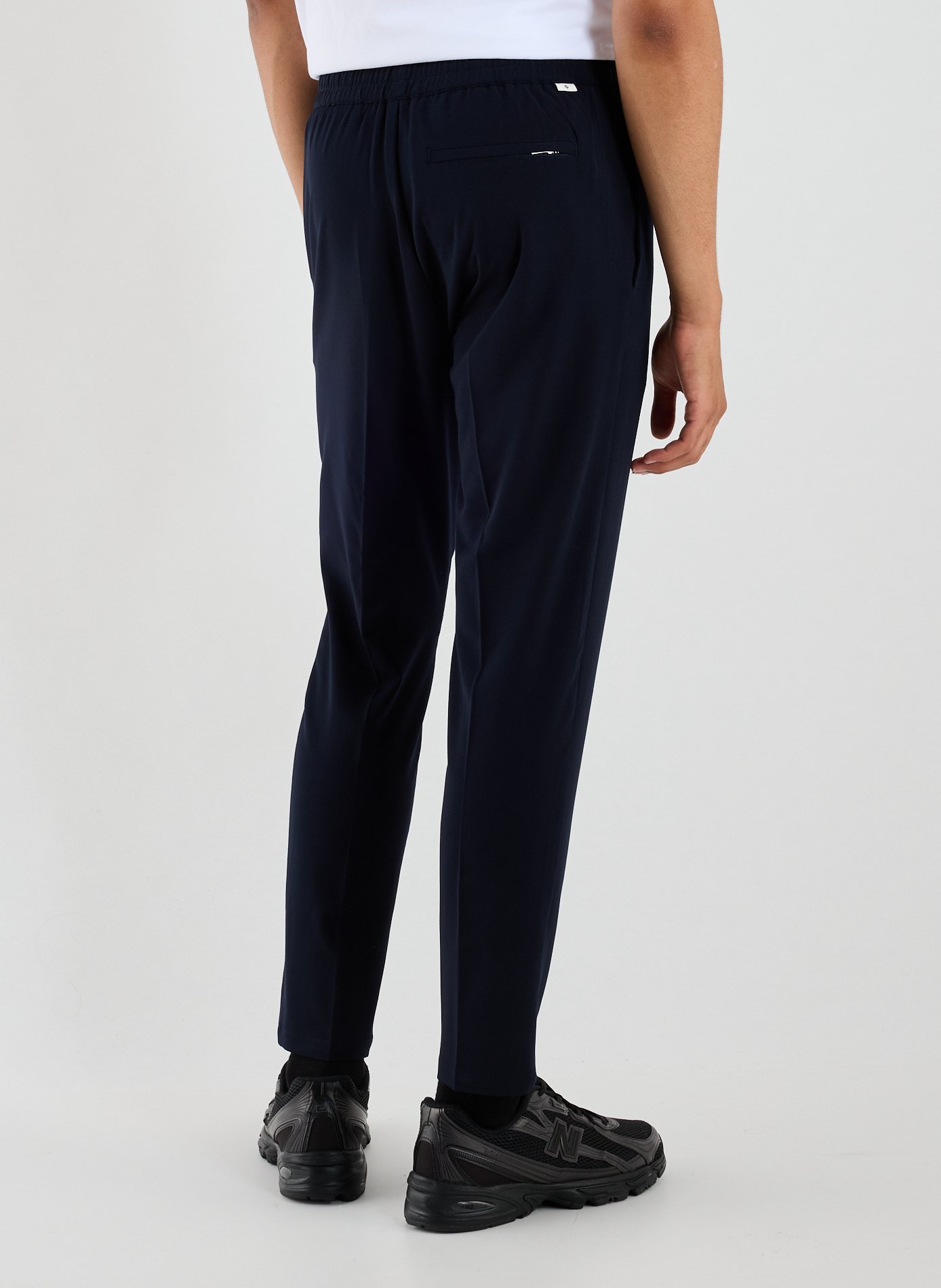 Pantalon droit à taille élastiquée SAMSOE SAMSOE Bleu
