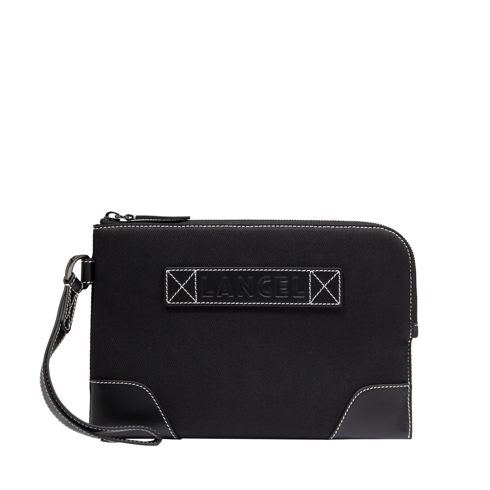 Pochette zippée s avec dragonne escapade de lancel en cuir LANCEL Noir