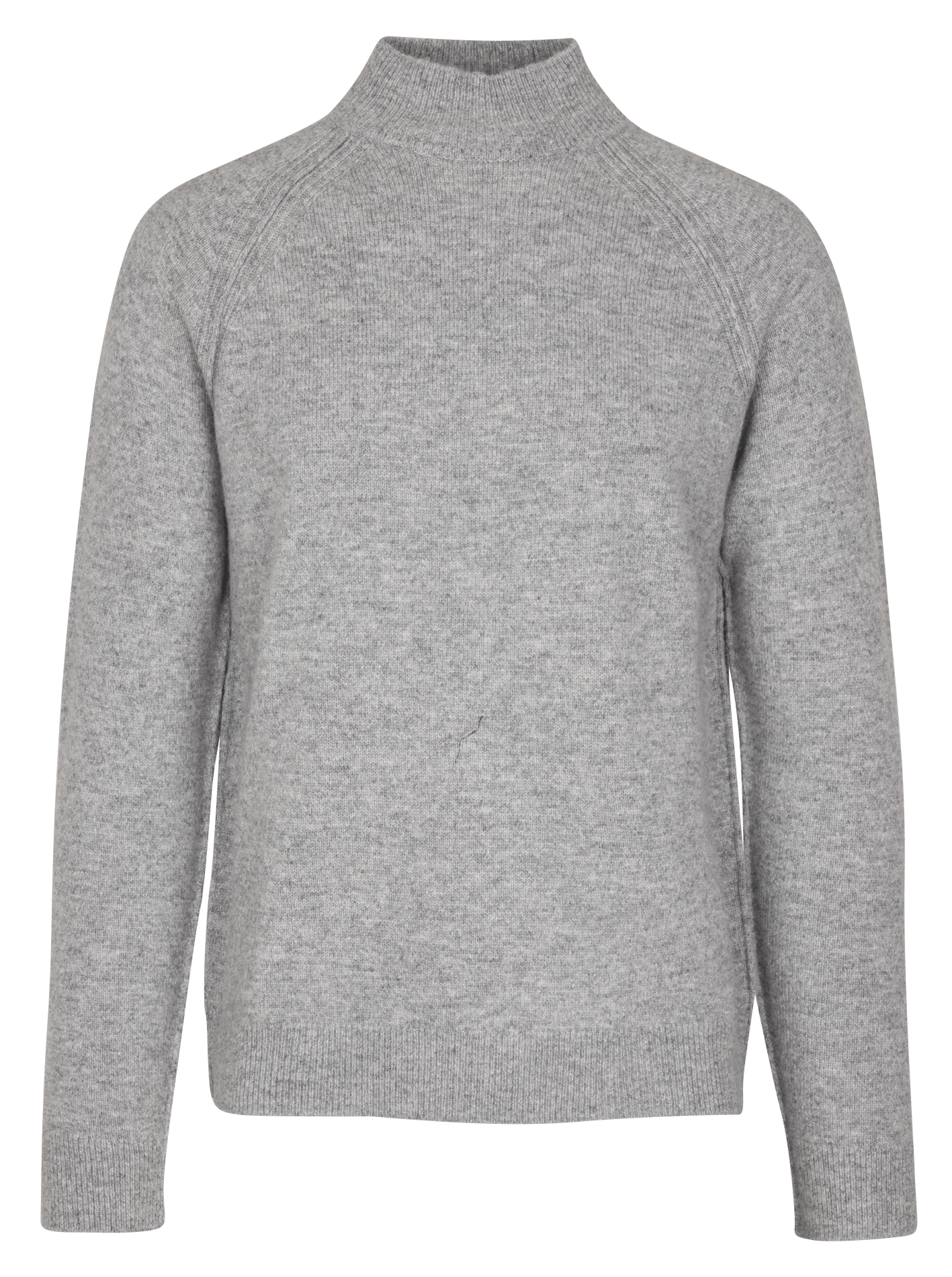 Pull droit en laine mélangée Gris