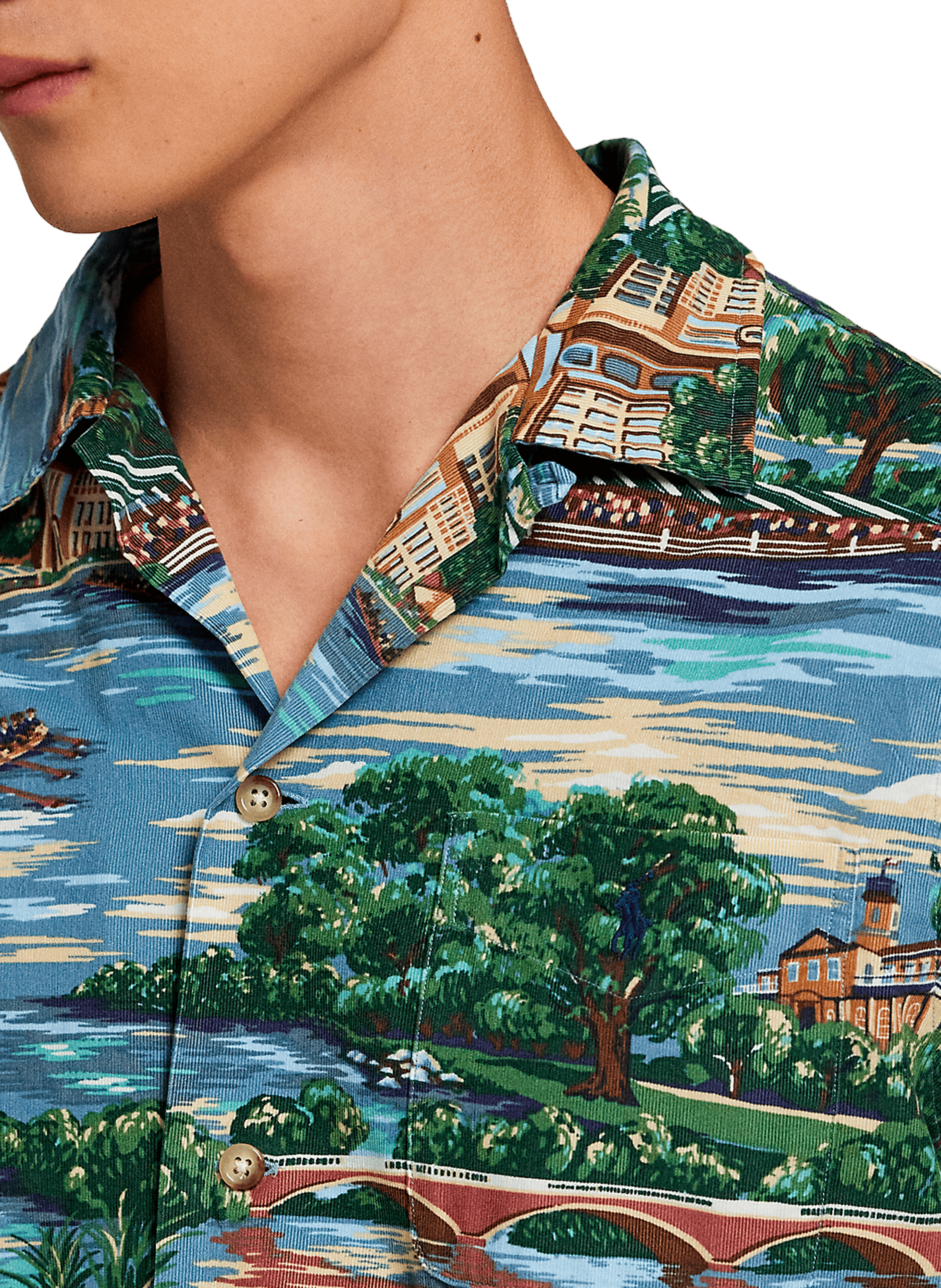 Classic collar shirt with cotton print POLO RALPH LAUREN Multicolour