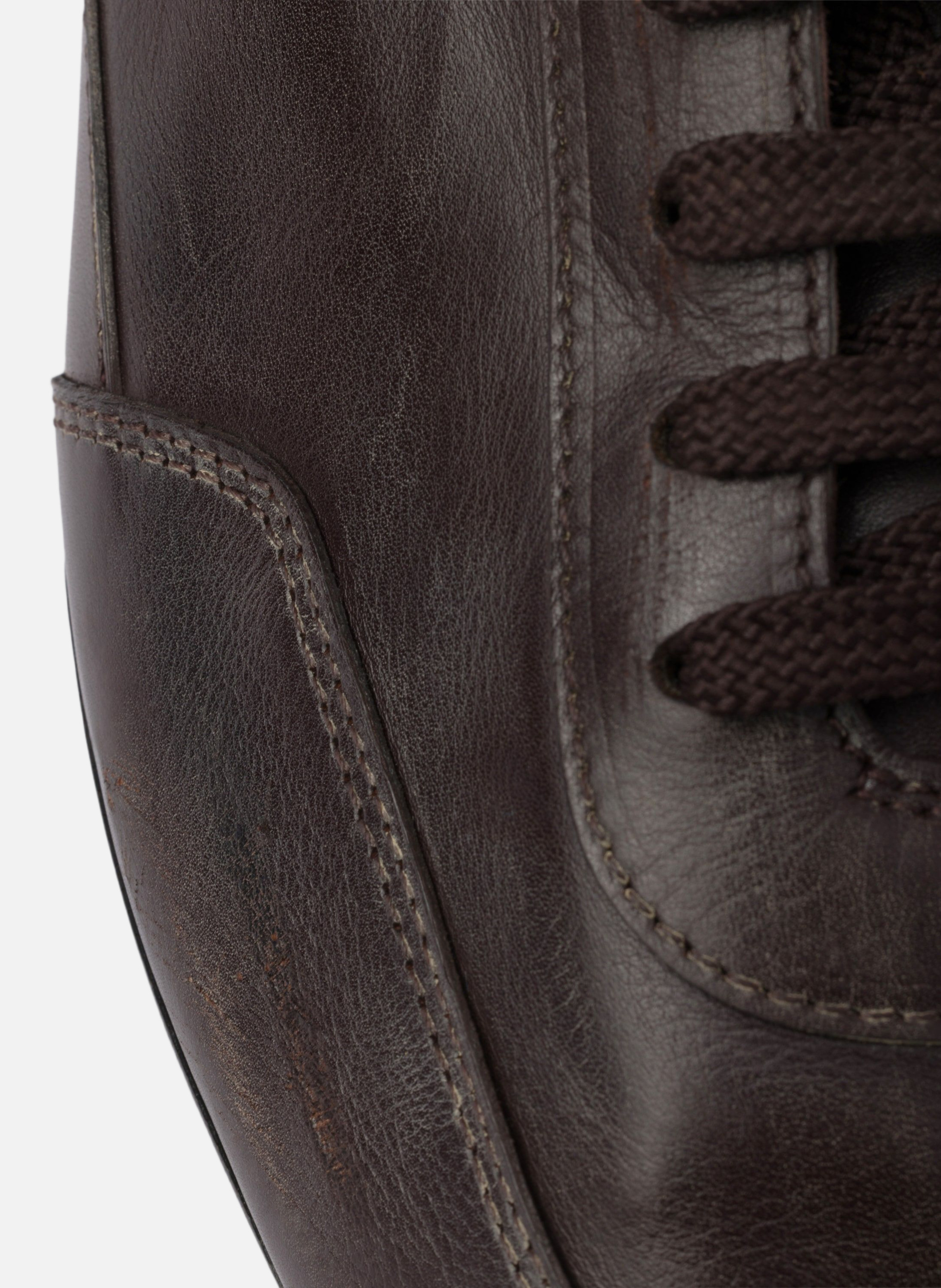 Sneakers collapse en cuir PRADA Marron