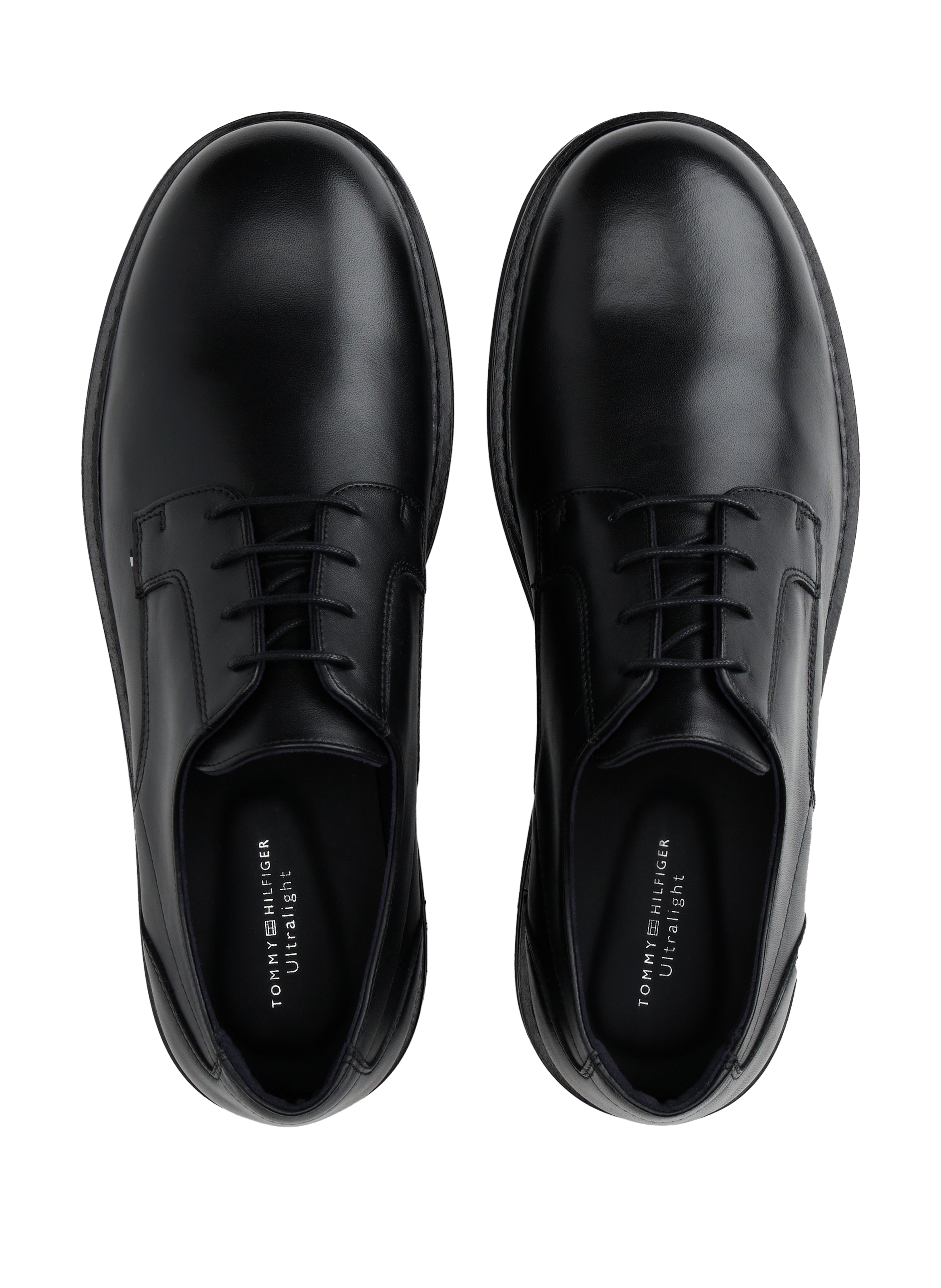 Derbies à lacet en cuir lisse TOMMY HILFIGER Noir