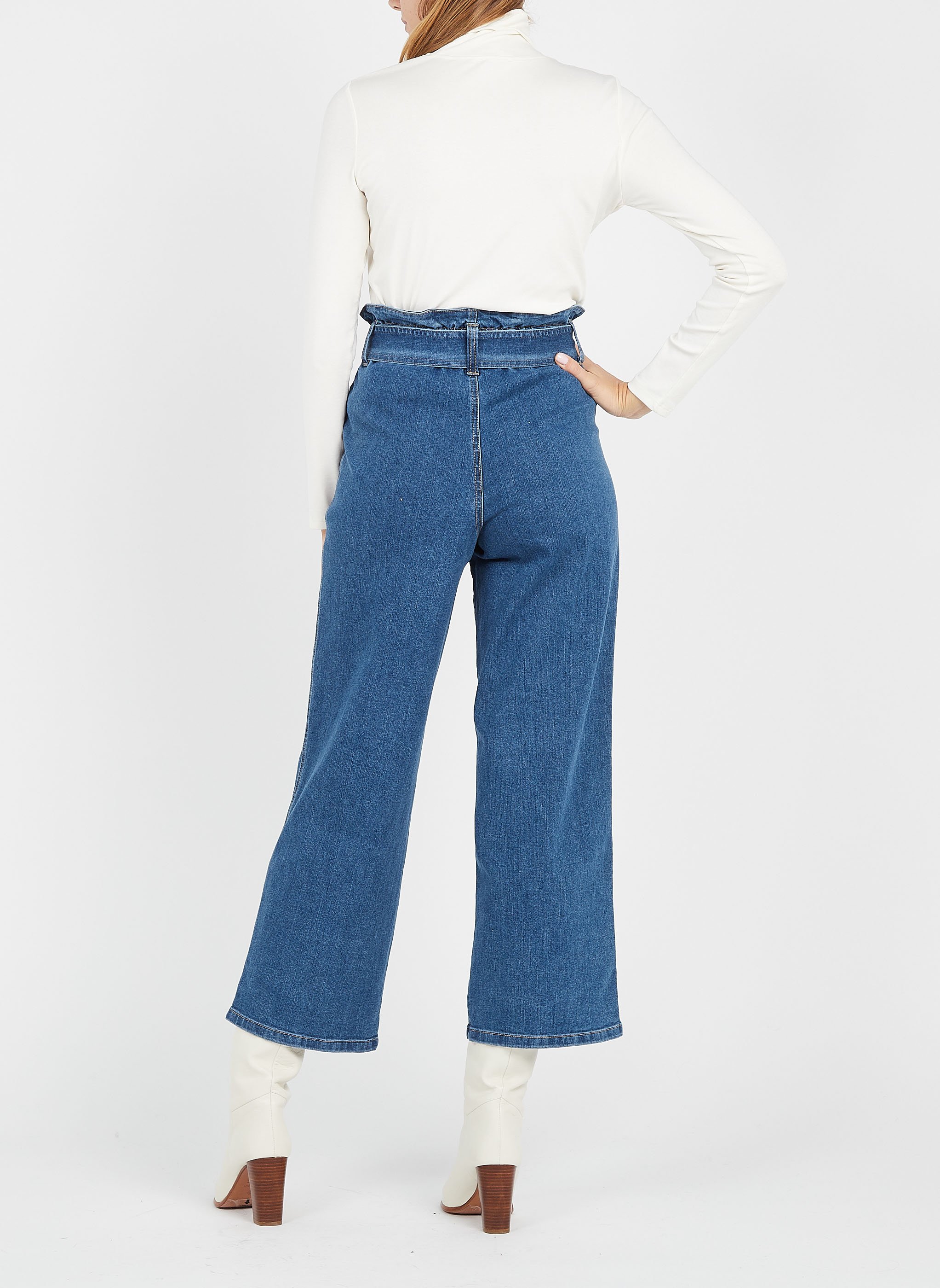 Tee-shirt droit col roulé ferguie MAISON 123 Blanc