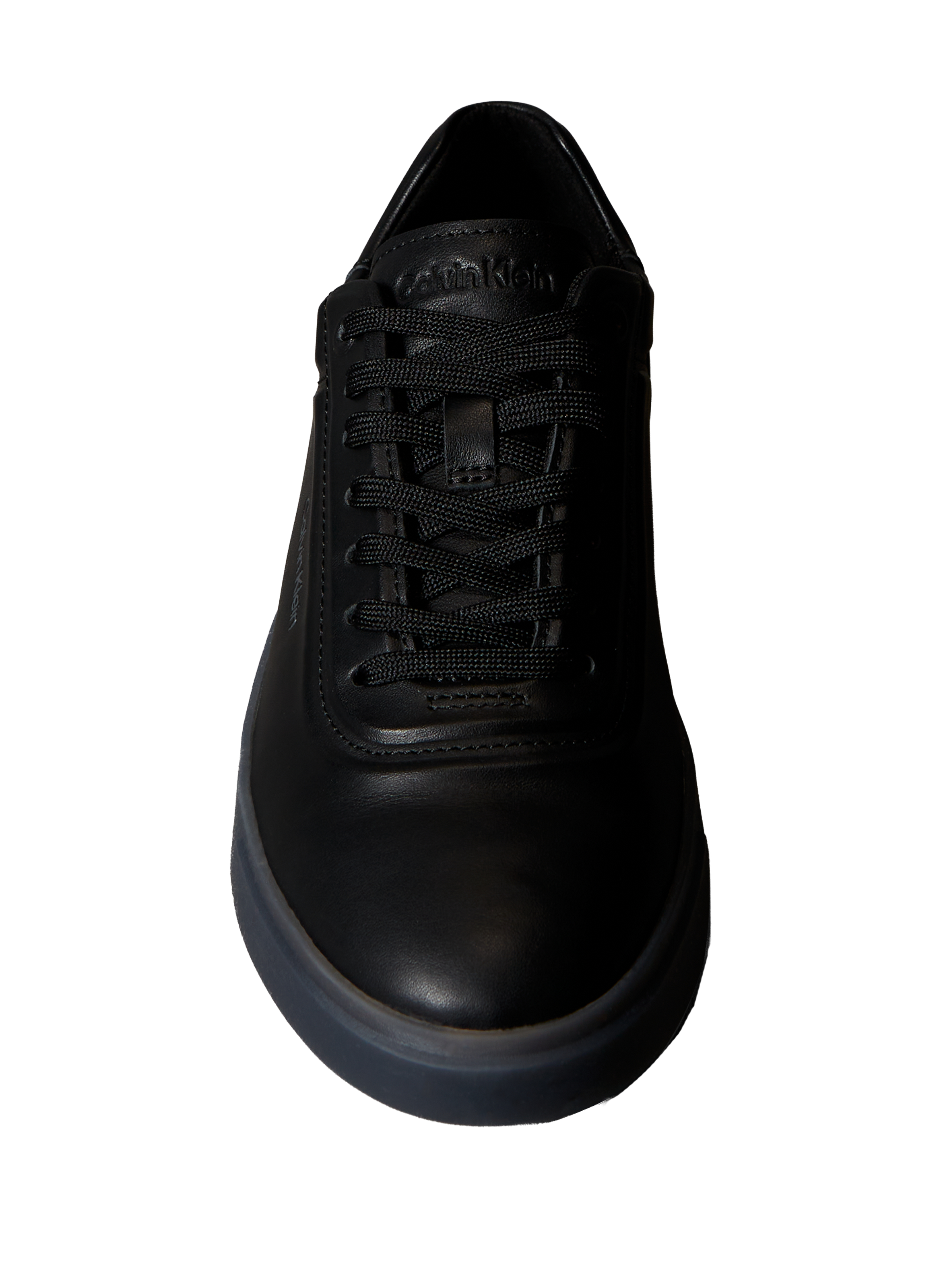 Basket en cuir lisse CALVIN KLEIN Noir