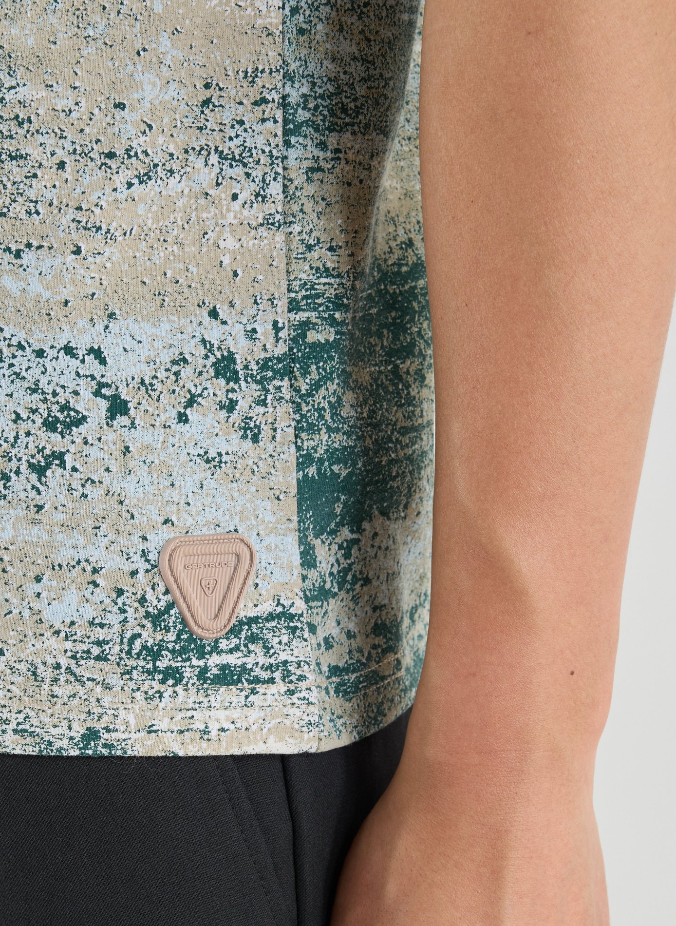 T-shirt imprimé en coton Vert