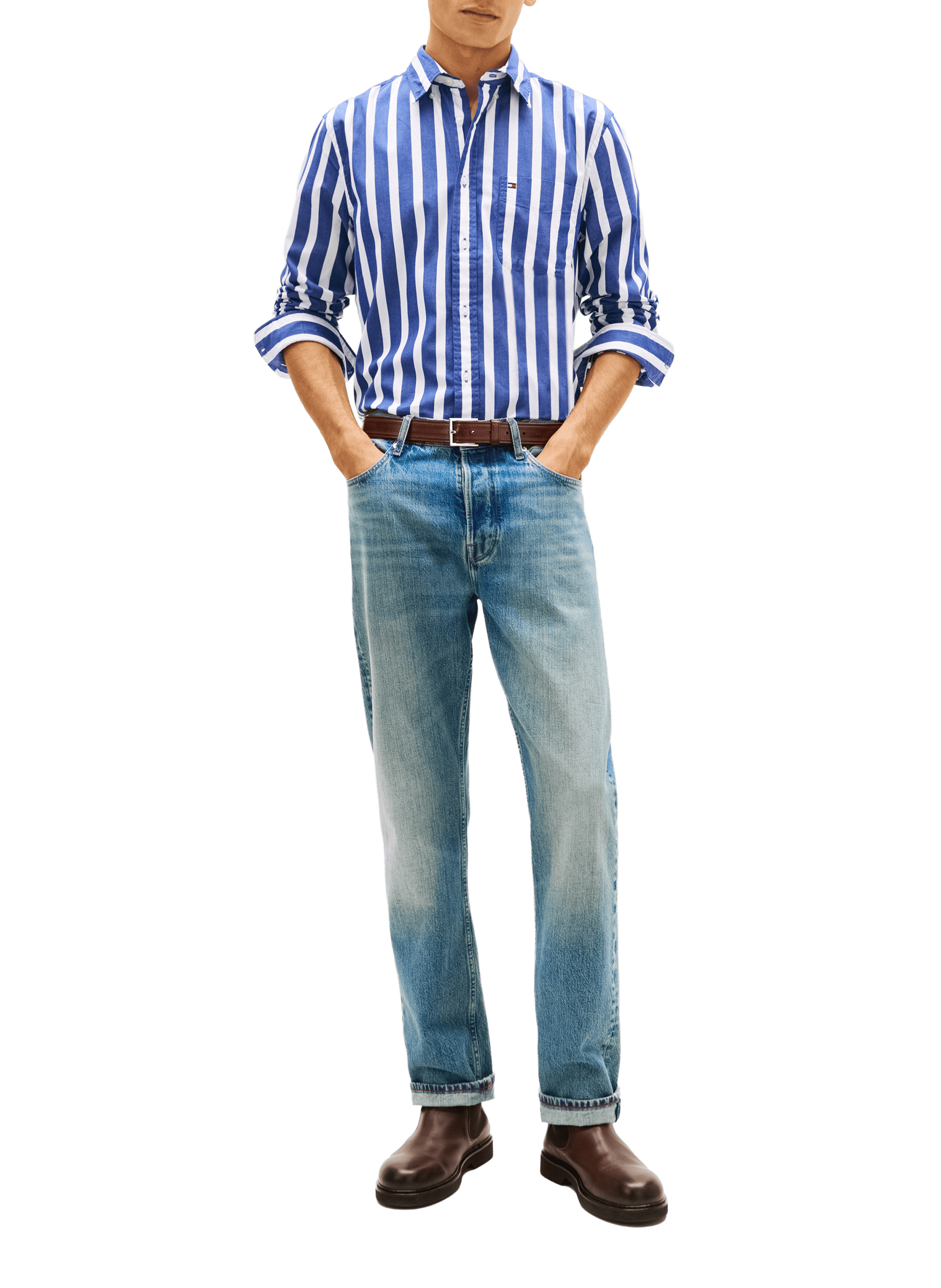 Chemise à manches longues rayée TOMMY HILFIGER Multicolore