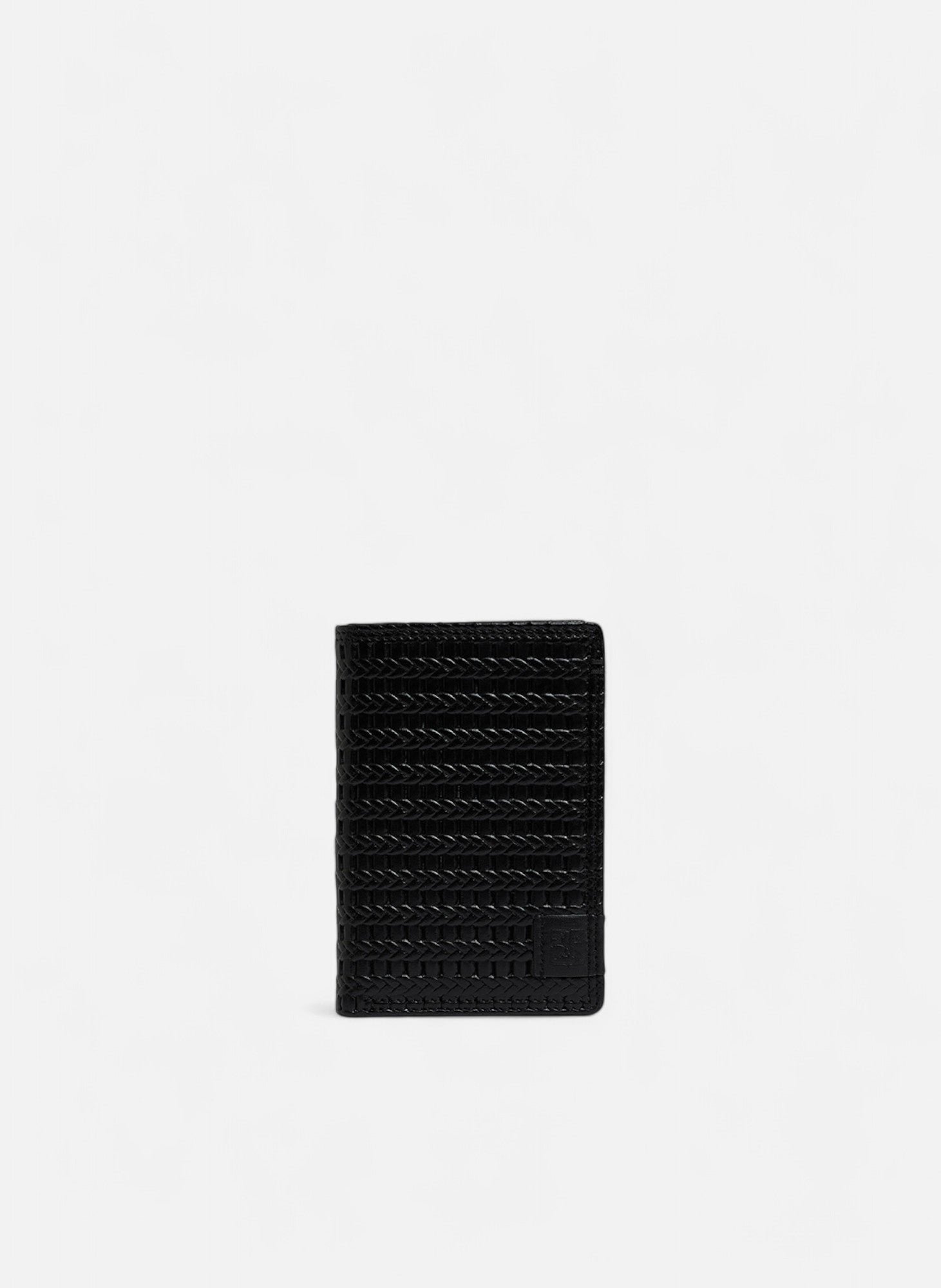 Porte cartes vertical martin en cuir embossé et cuir lisse LE TANNEUR Noir