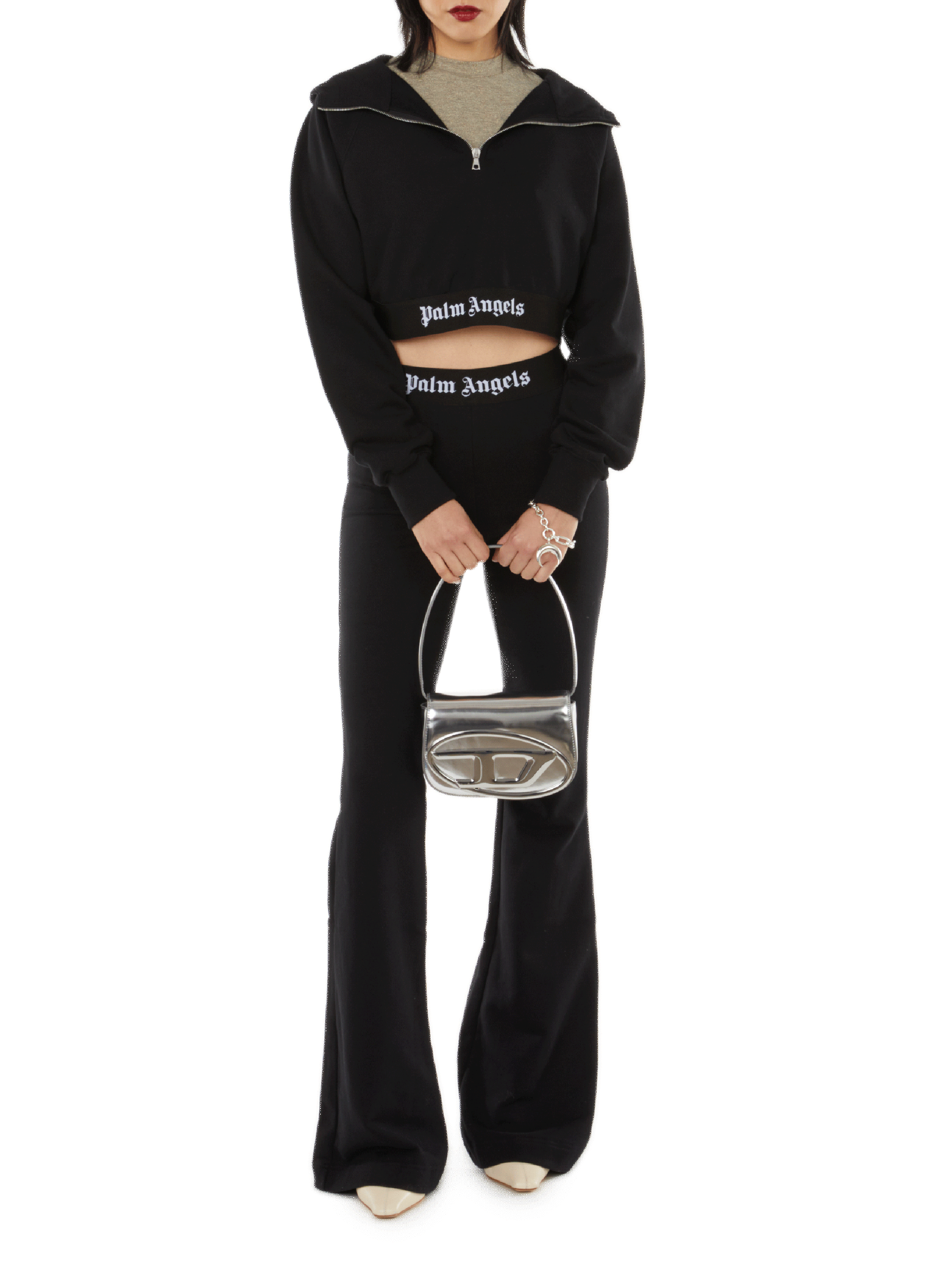 Hoodie Logo Tape  PALM ANGELS Noir