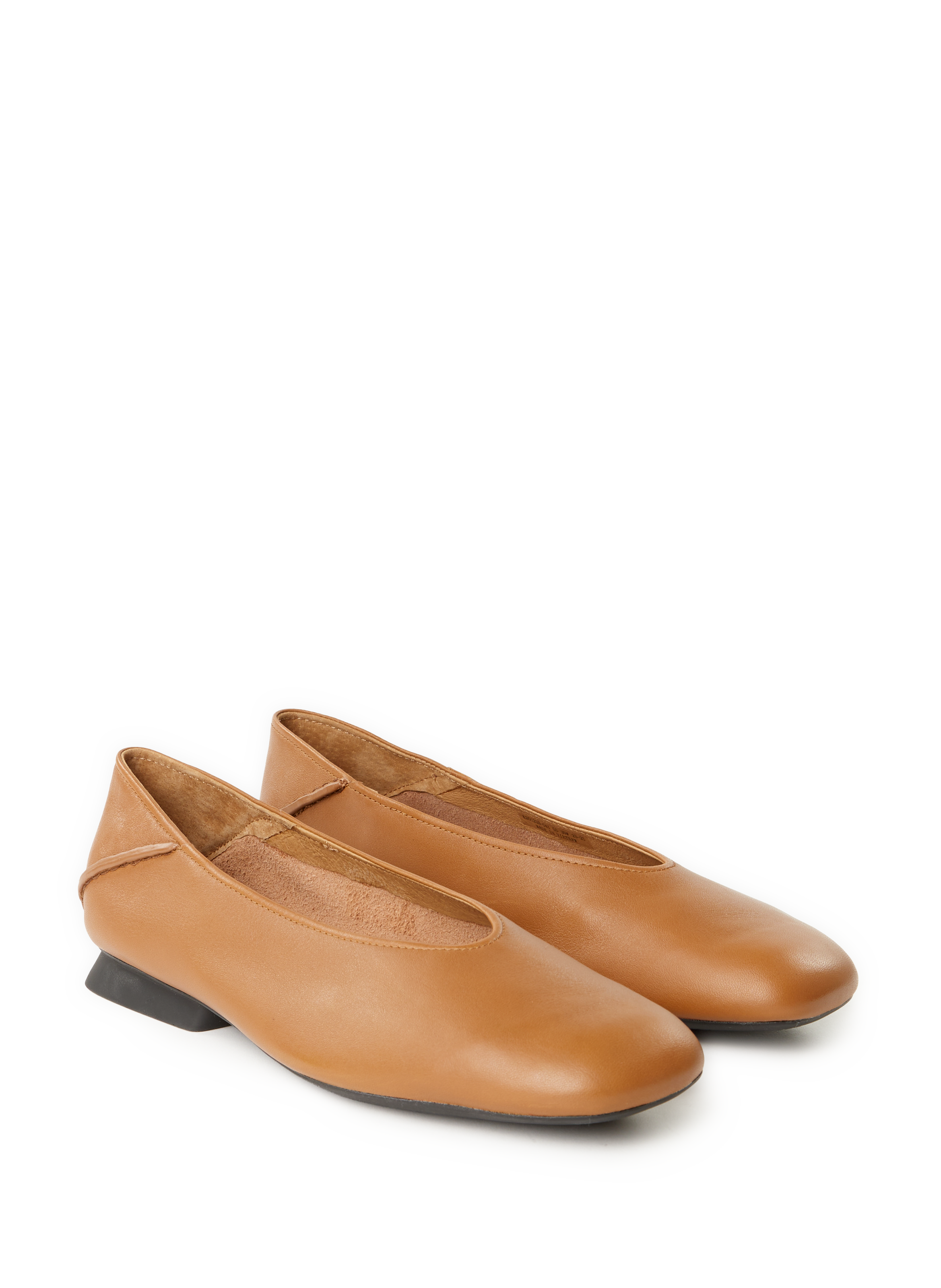 Casi Myra leather ballet flats CAMPER Brown