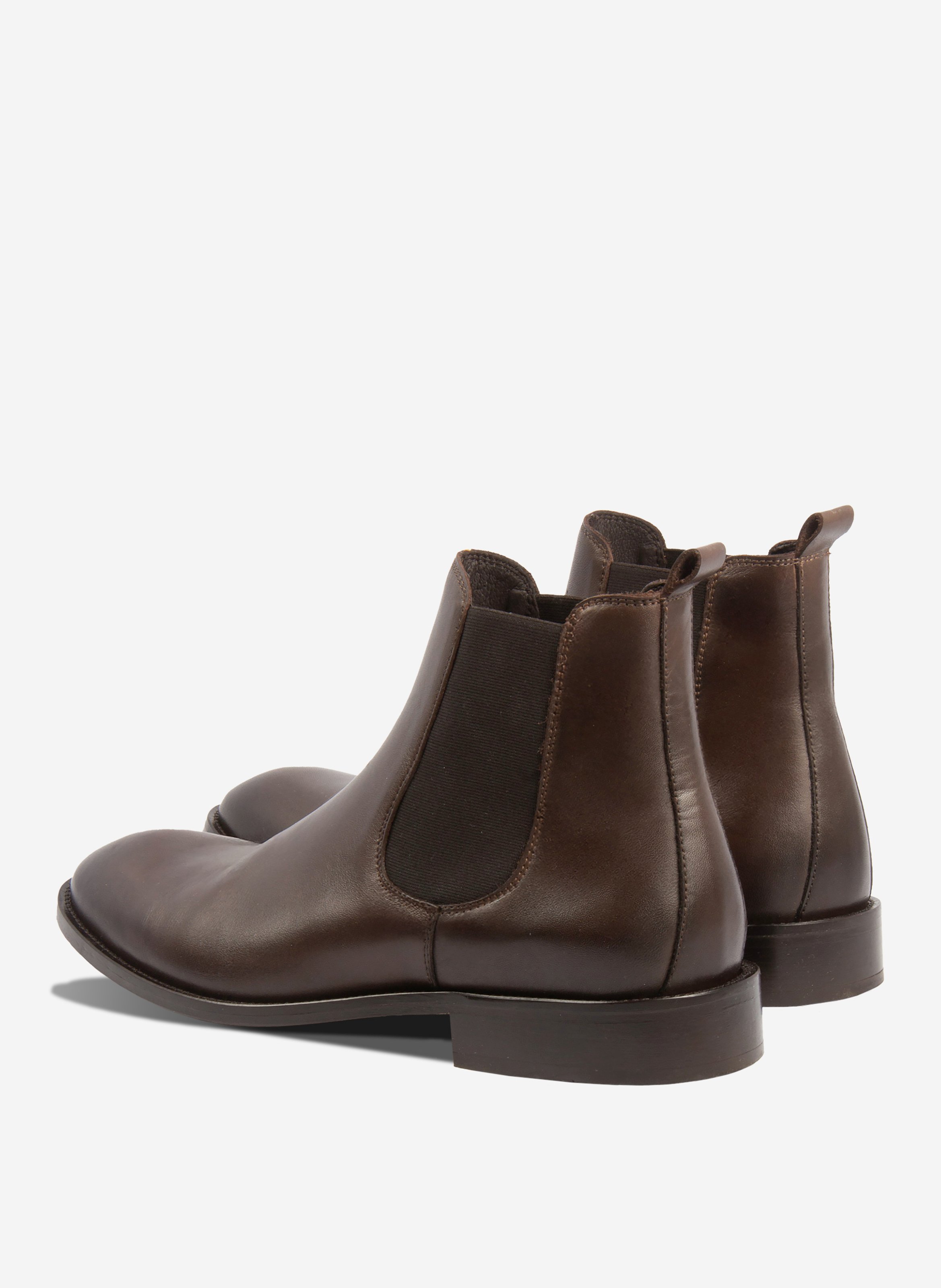 Chelsea boots martin cuir cognac JULES & JENN Marron