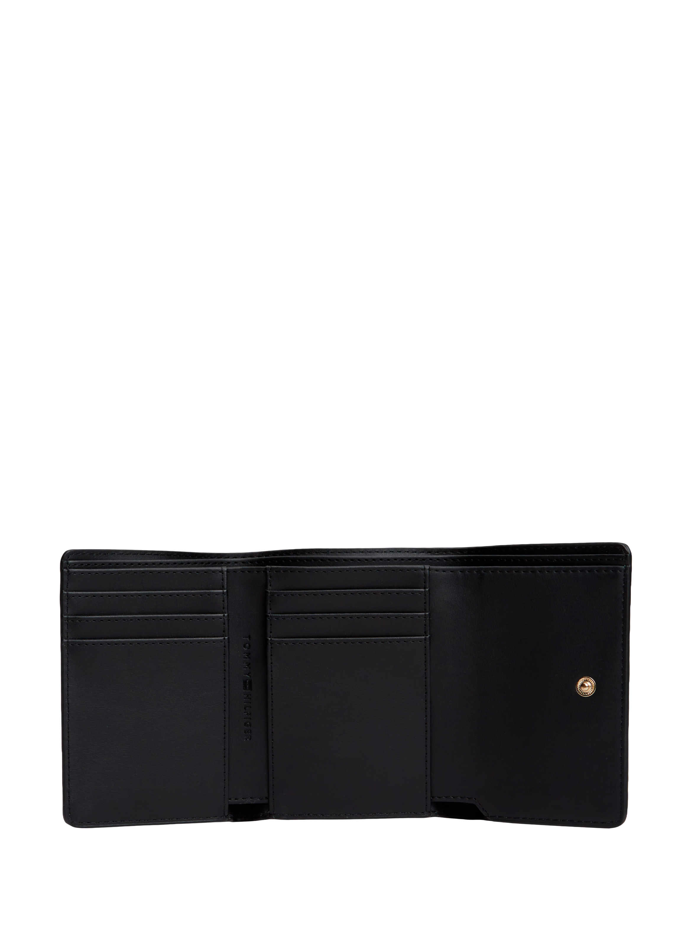 Three-fold monogram wallet TOMMY HILFIGER Black