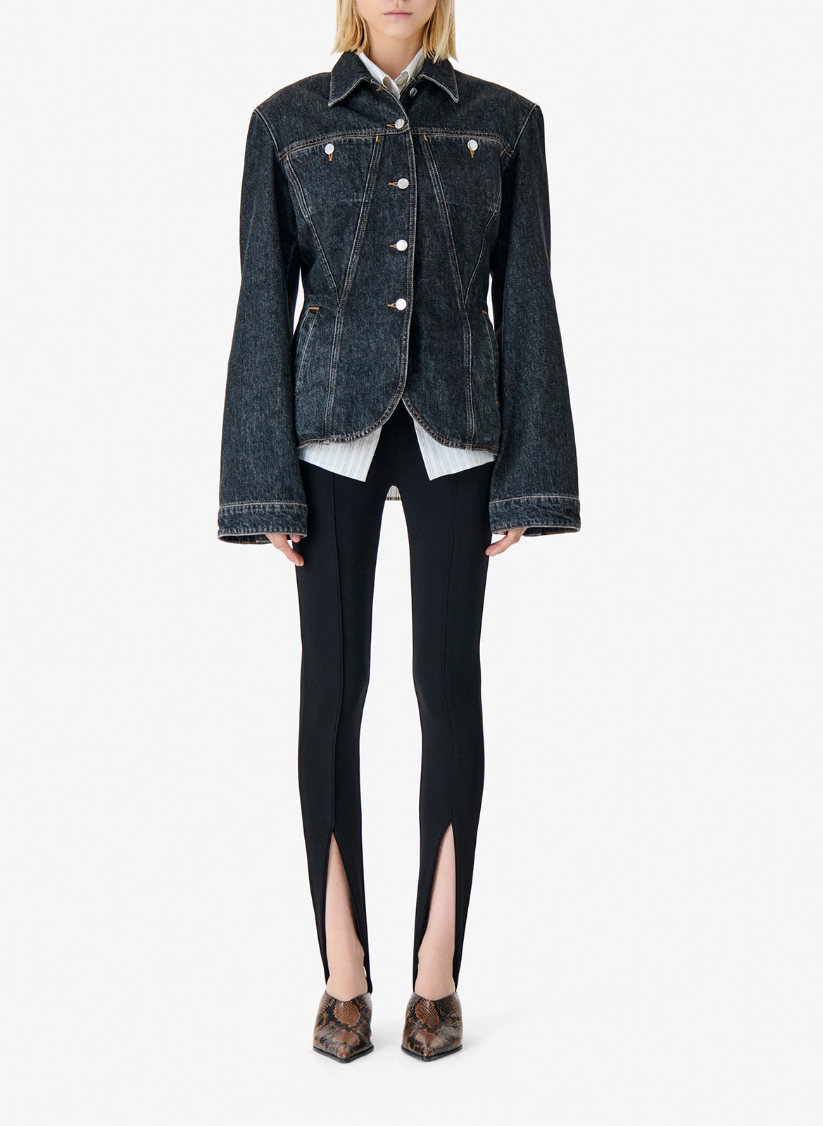 Veste cintrée col classique en coton mélangé iloan IRO Bleu